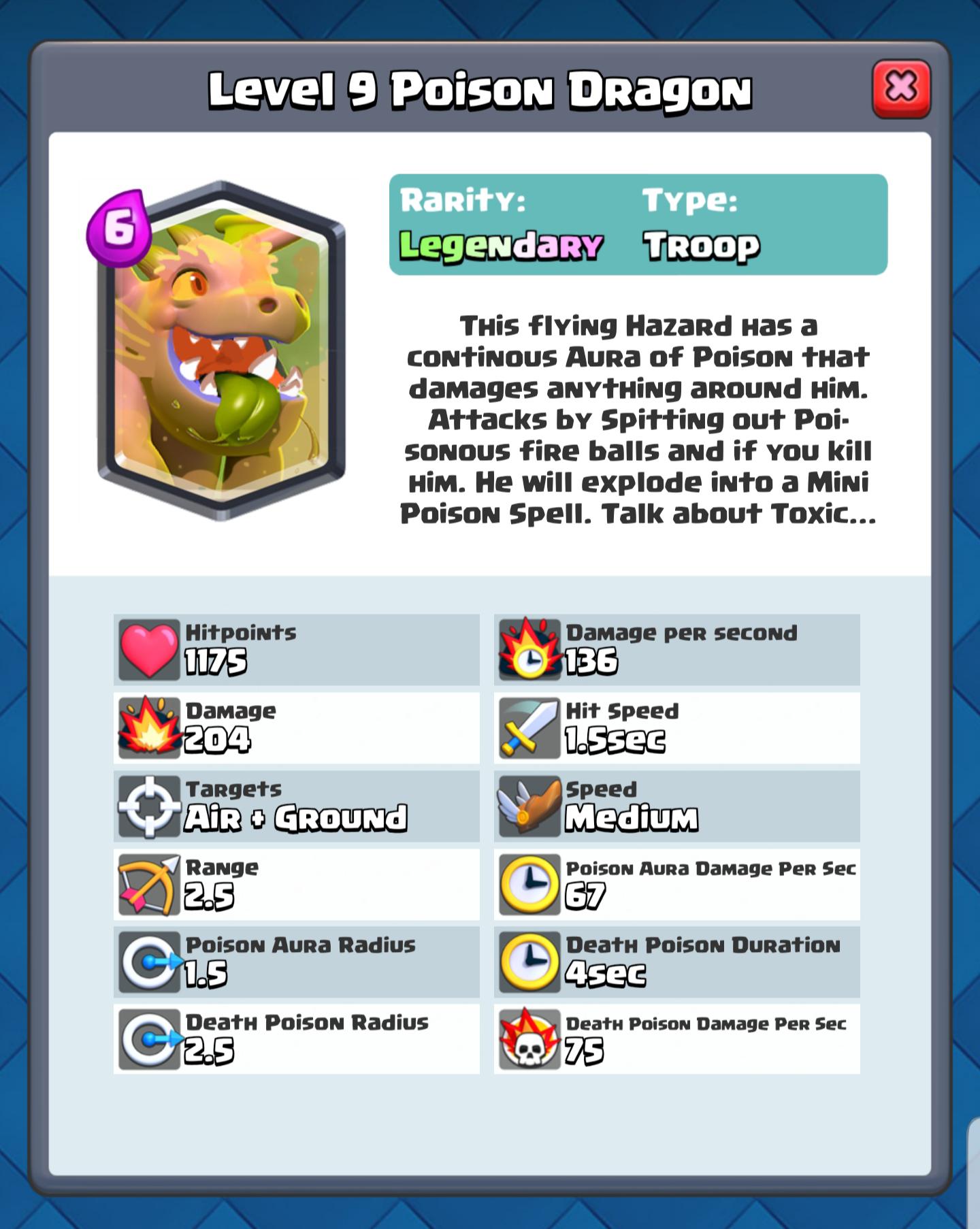 Poison DragonNew Legendary Card r/ClashRoyale