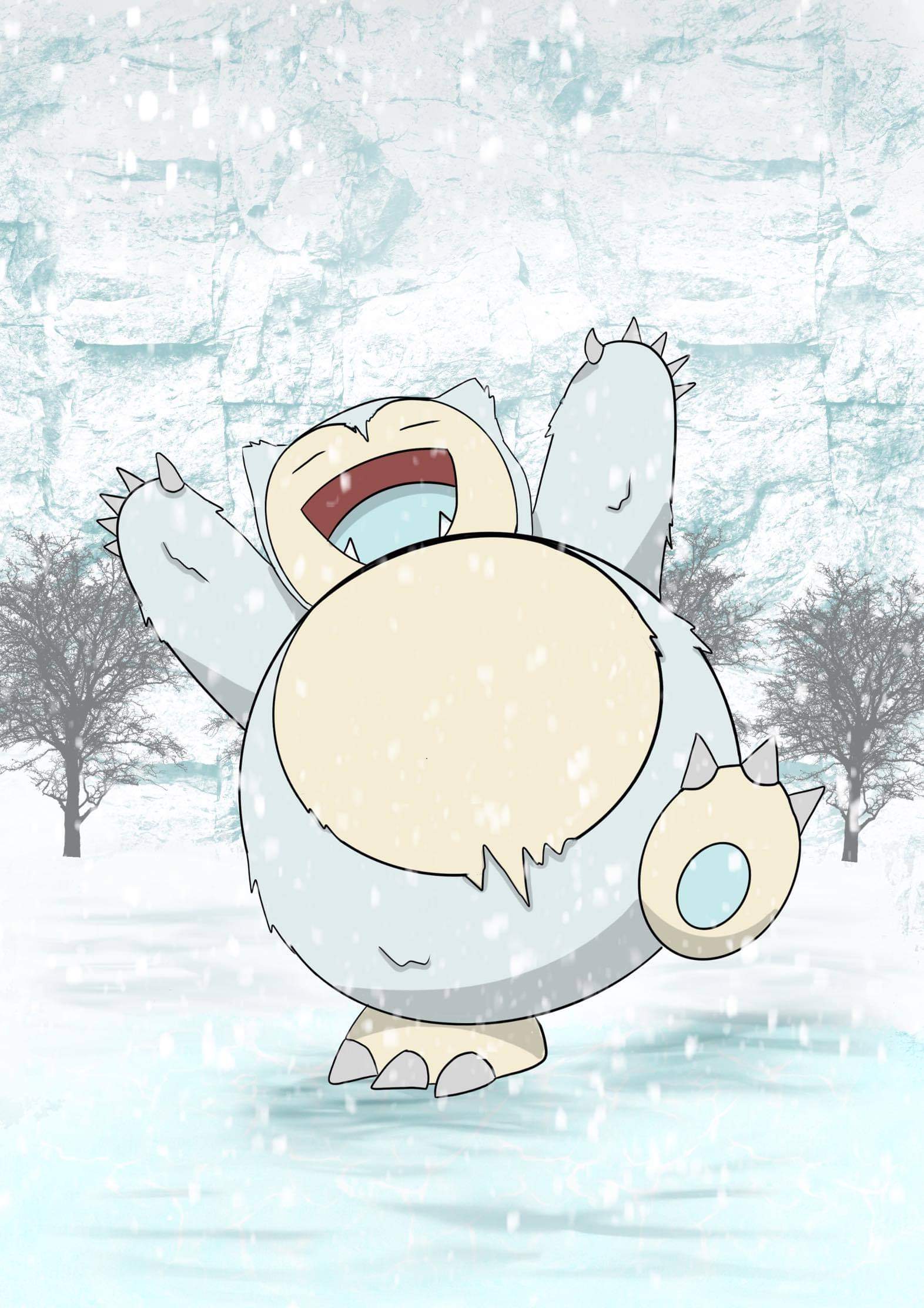 Its nearly winter! Thought my snowy version of Snorlax (or Snowlax as I