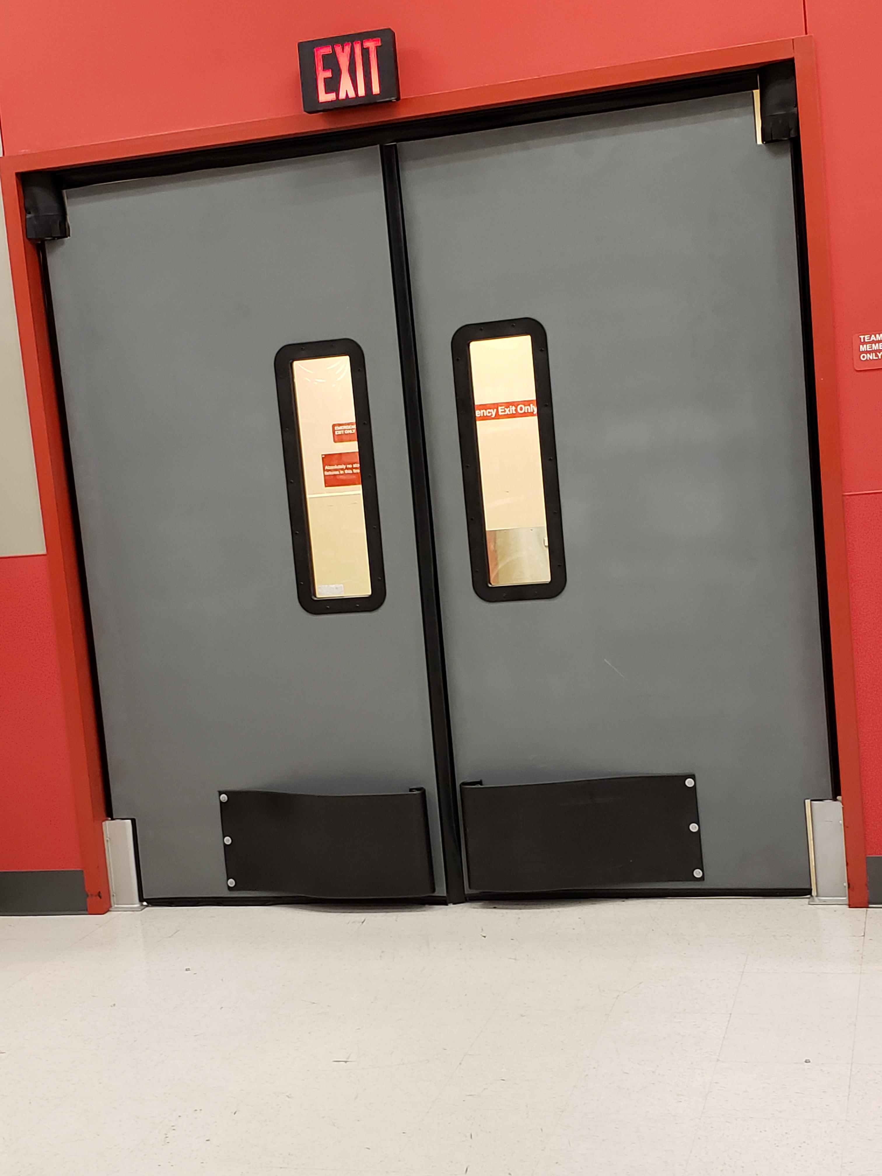 Do other targets have gray doors to the backroom? We just got these today and they look so