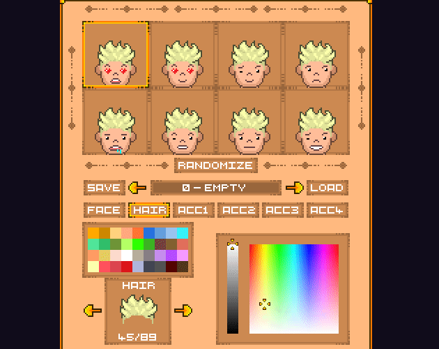 Made a face generator tool, it's free and you can save the sprites, you