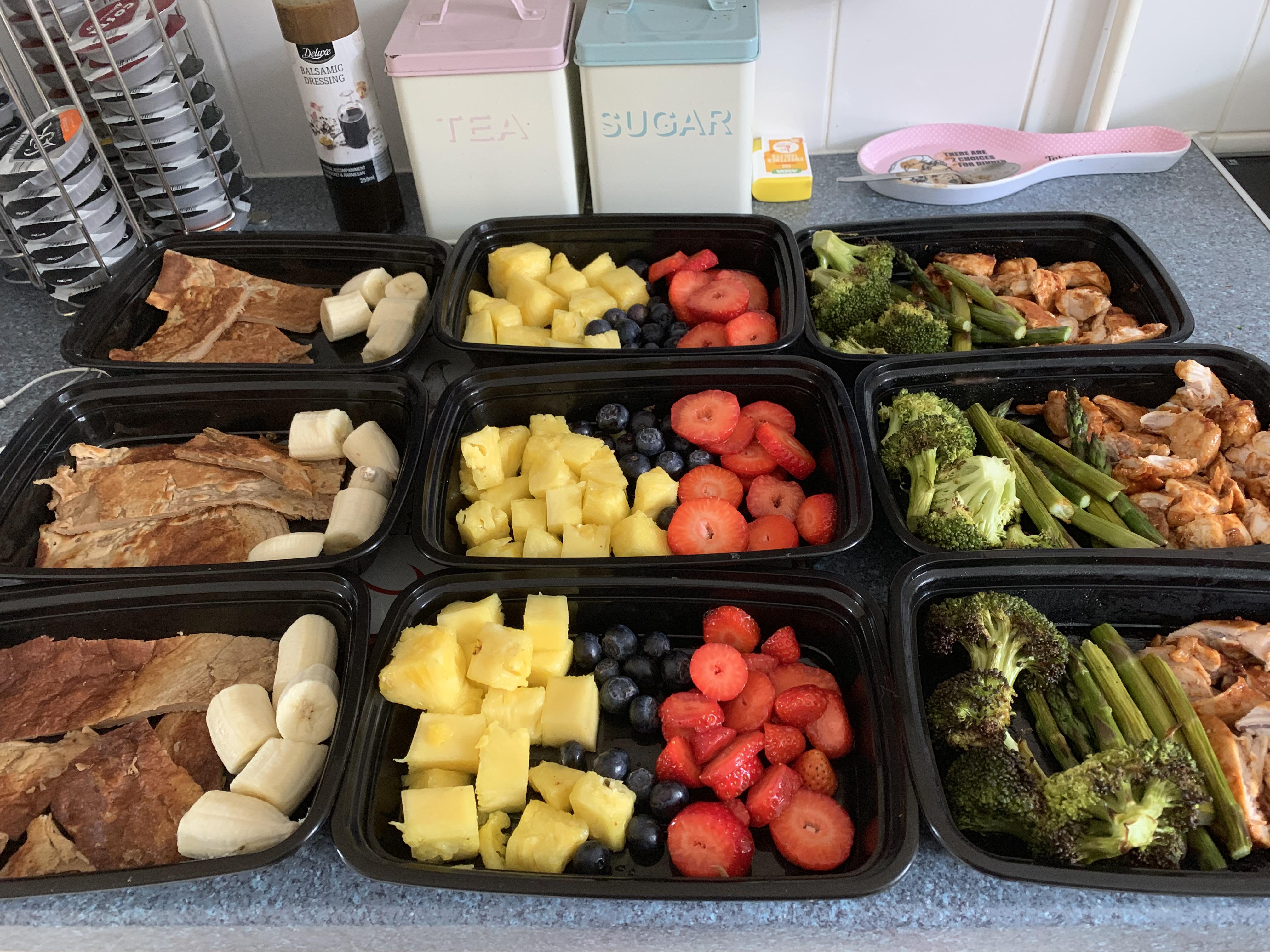 Breakfast, snack and postworkout meal MealPrepSunday
