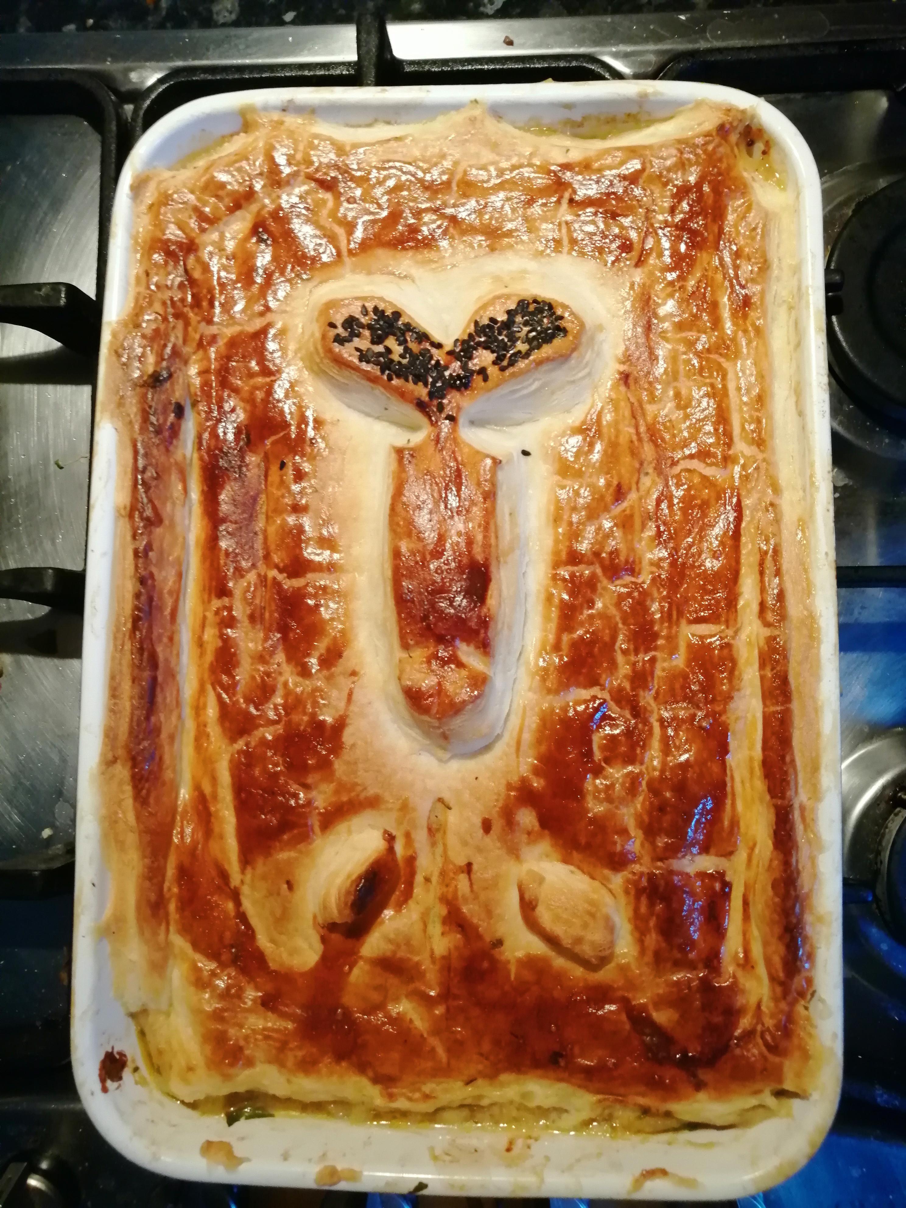 Curried root veg pie r/covidcookery