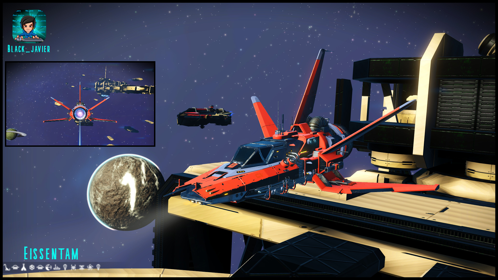 Starship Fighter Color Red & Blue Body Type Poly Wing Type (5