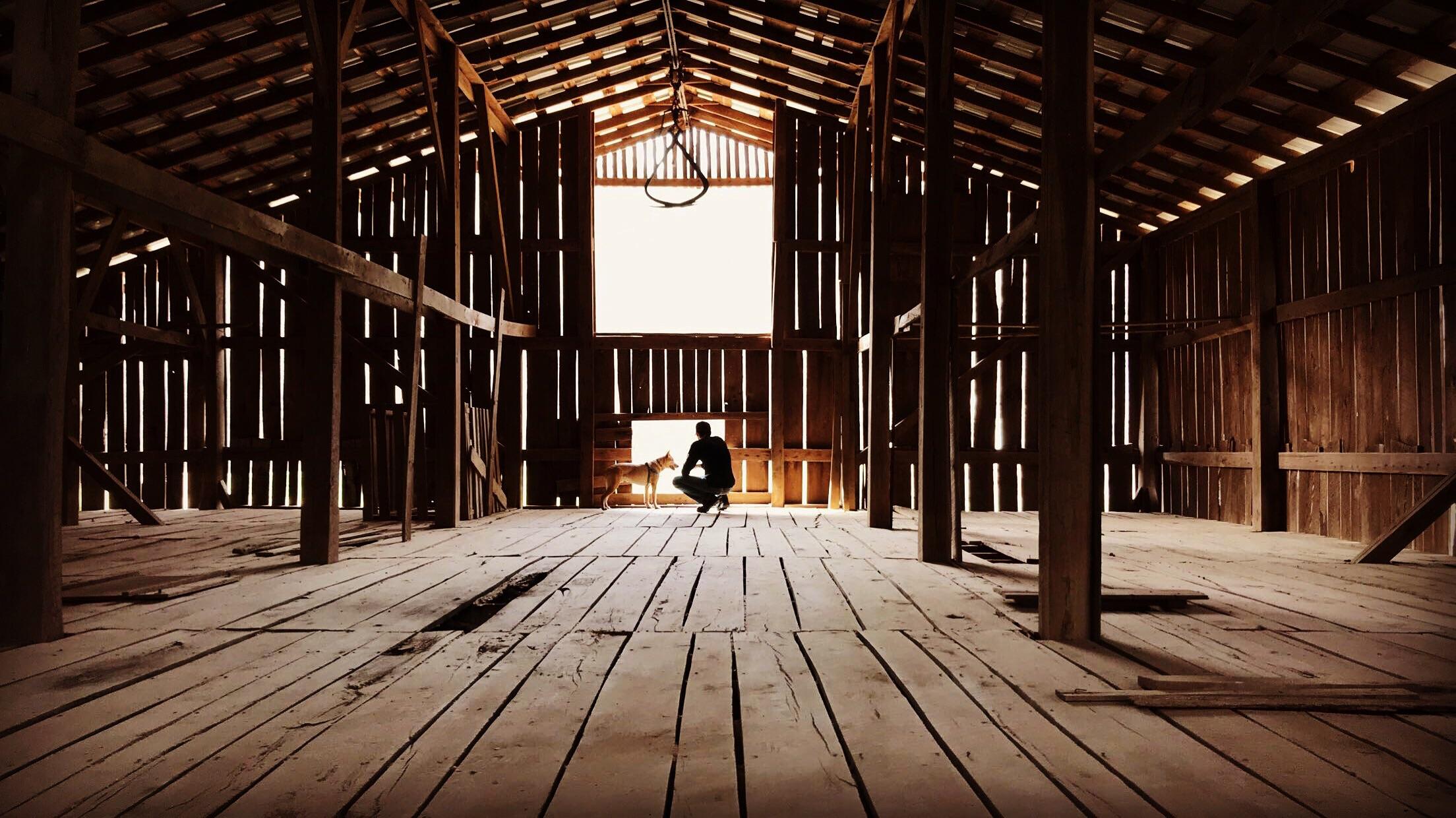 A boy, his dog, and an old barn loft. r/pics