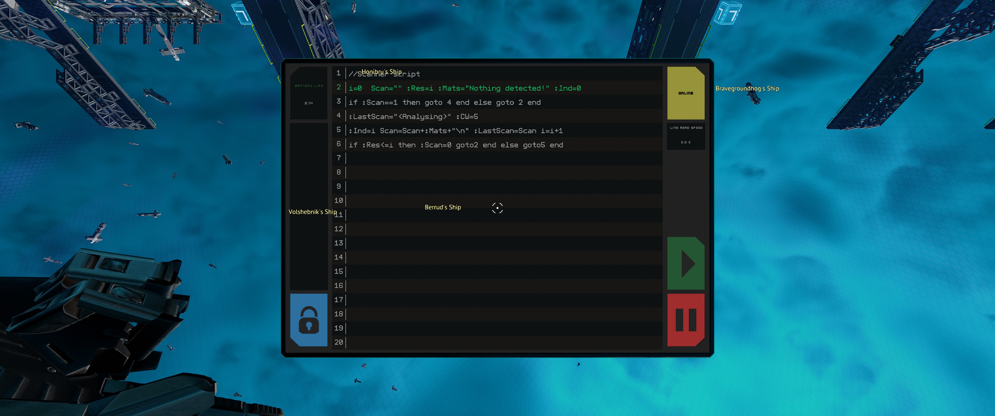 Anyone know why this material scanner code isn't working? It's reading 'Nothing Detected'. r