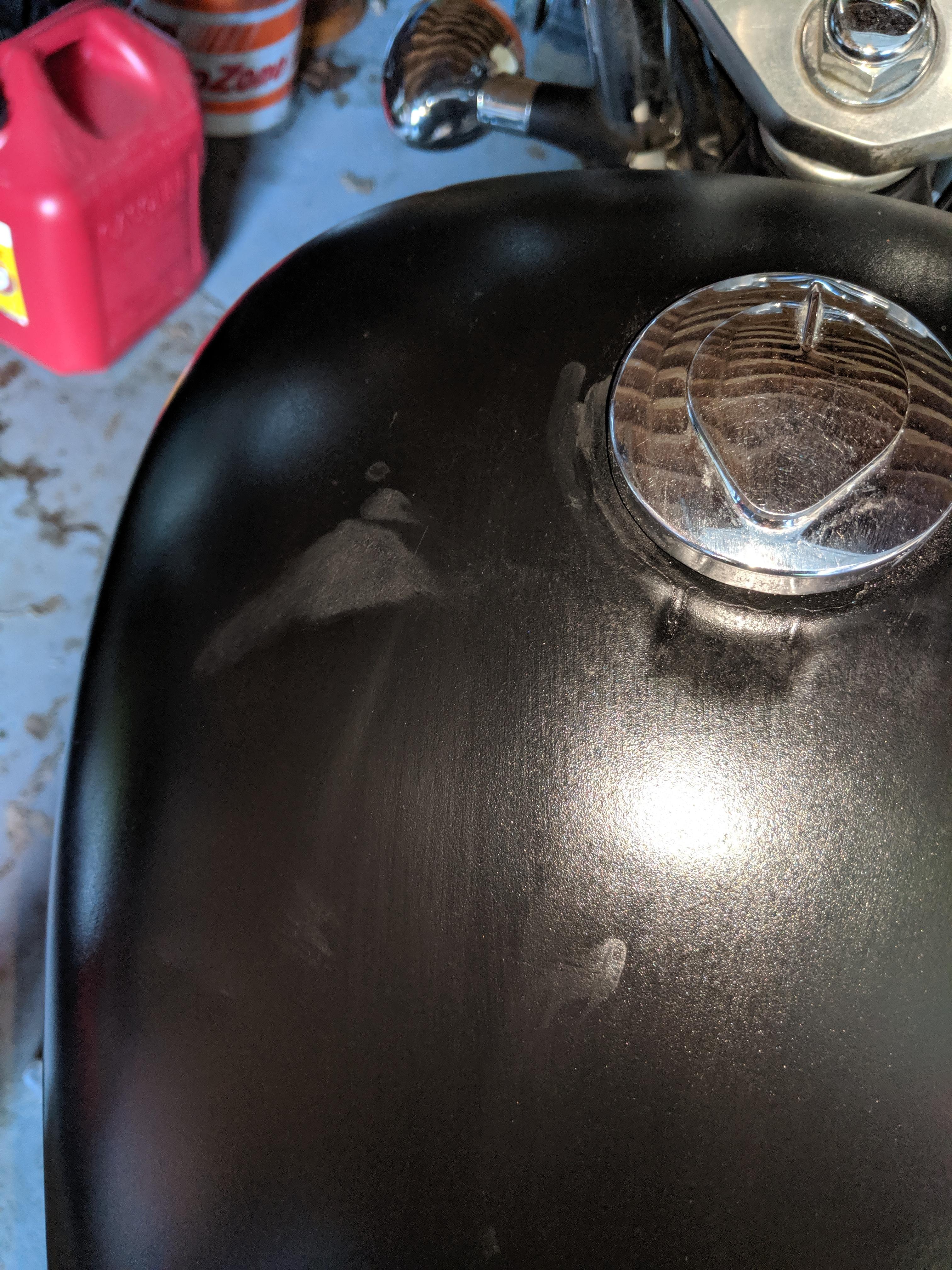 Spilled like three drops of gas on my tank and this happened now I gotta redo the paint. Would