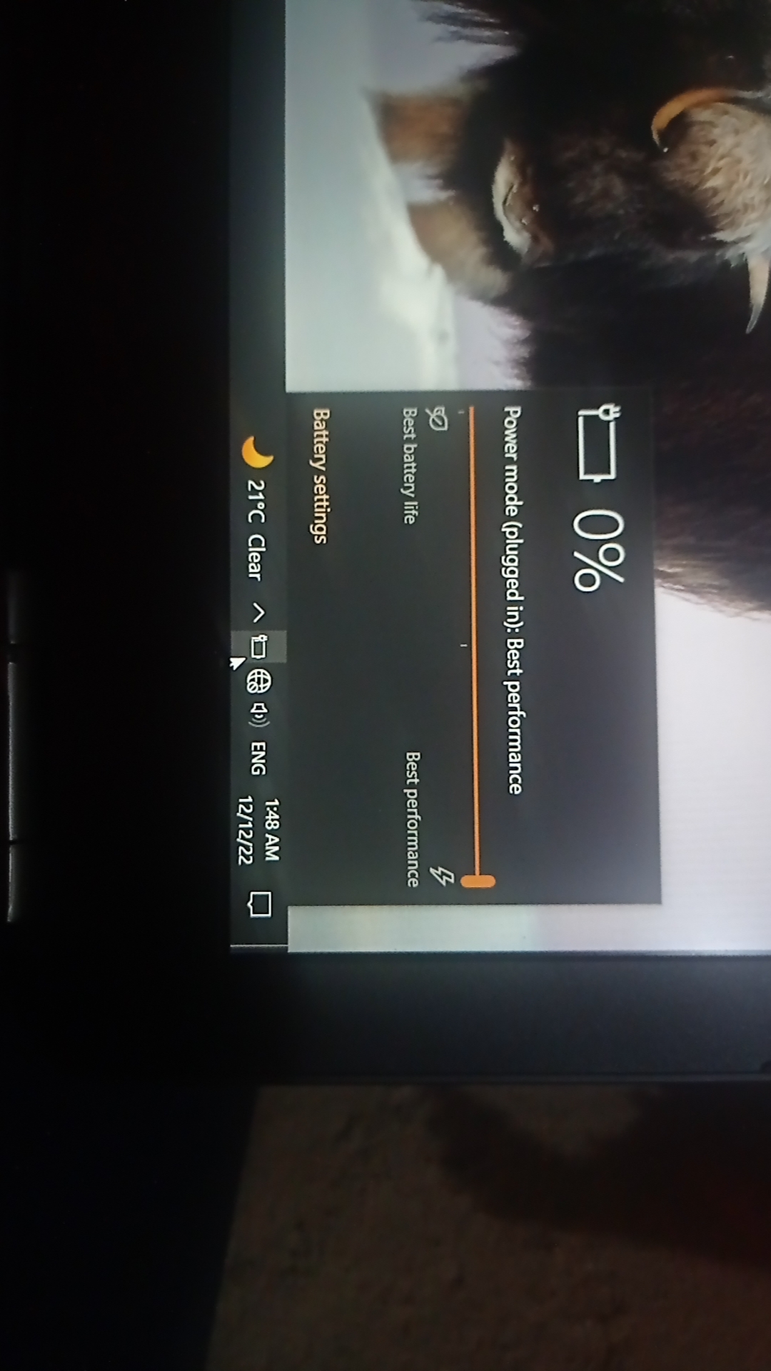 laptop stuck at 0 percent, have tried everything short of changing the