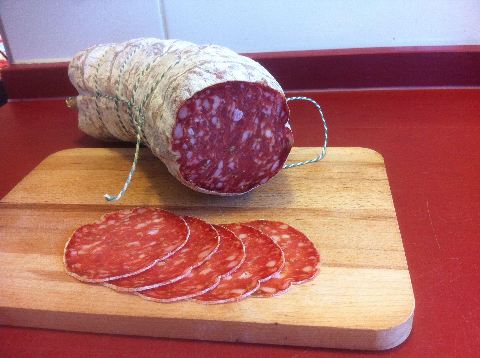 Italian style salami with fennel & wine r/Charcuterie