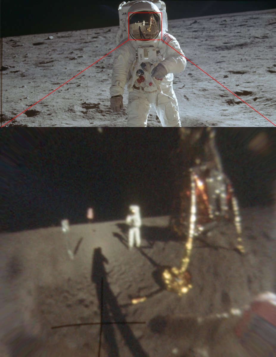The clearest photo of Neil Armstrong walking on the moon...enhanced