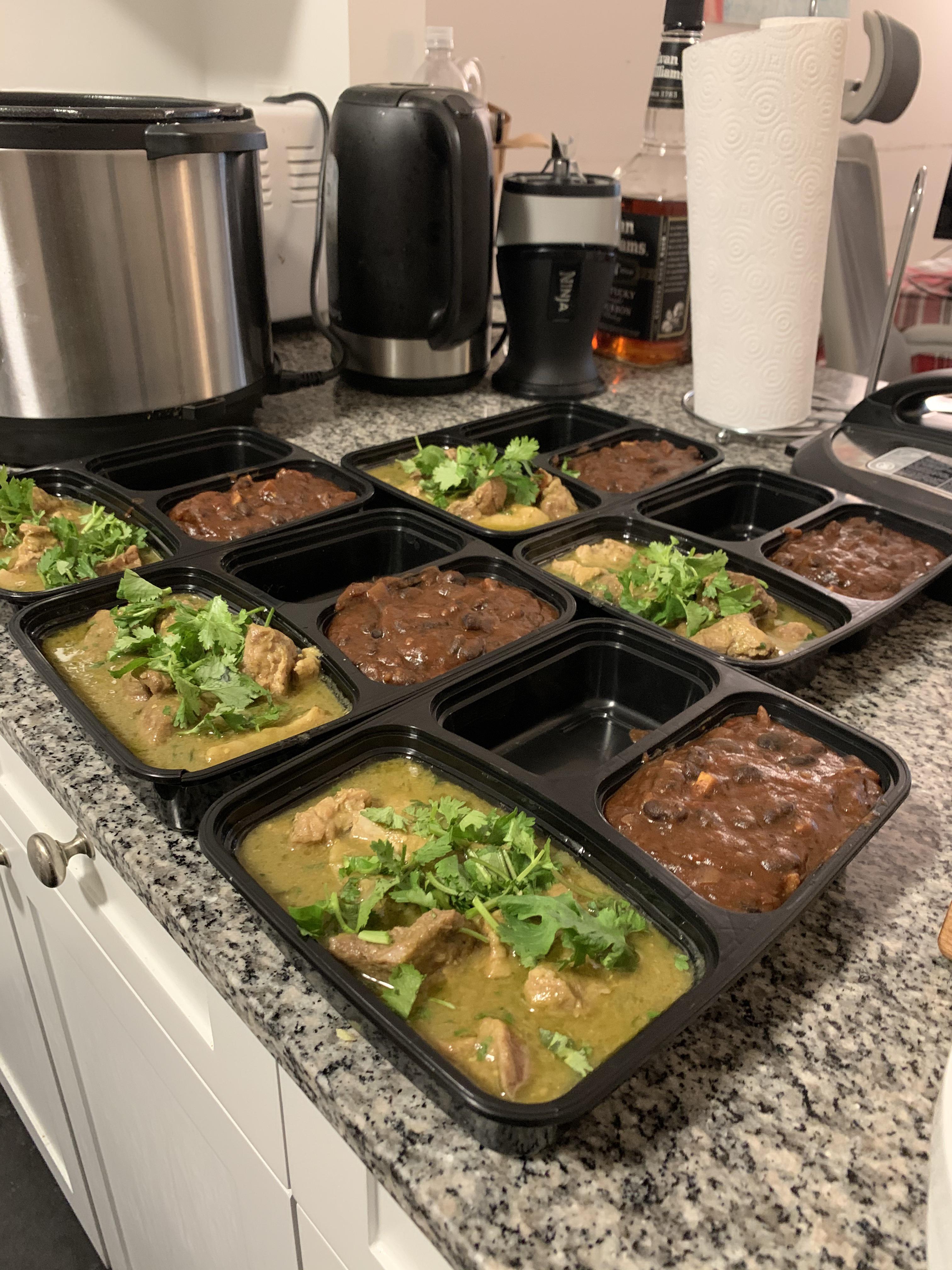 Kenji’s Pressure Cooker Chili Verde for meal prep. My first time using