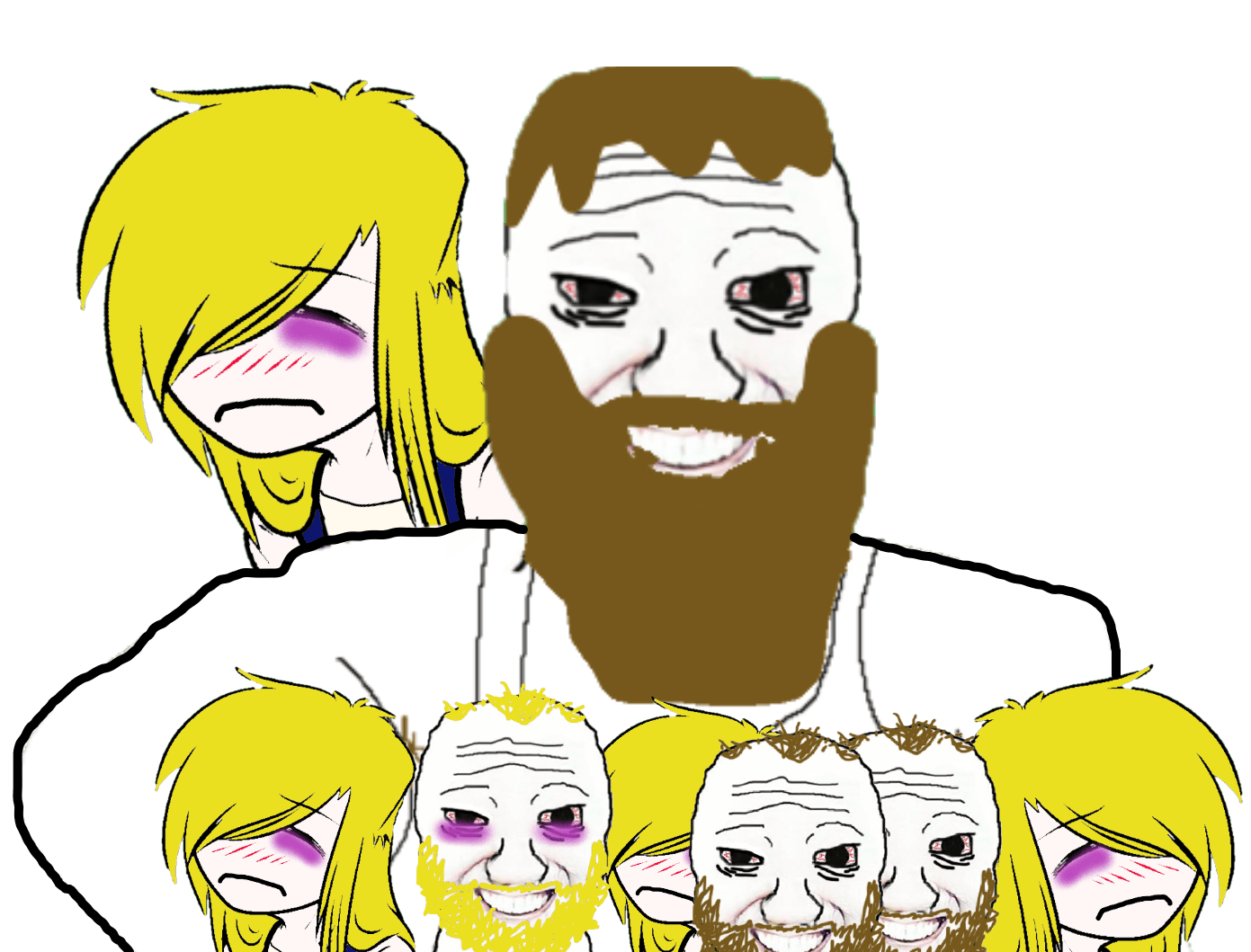 White Trash Coomer Family r/WojakTemplate