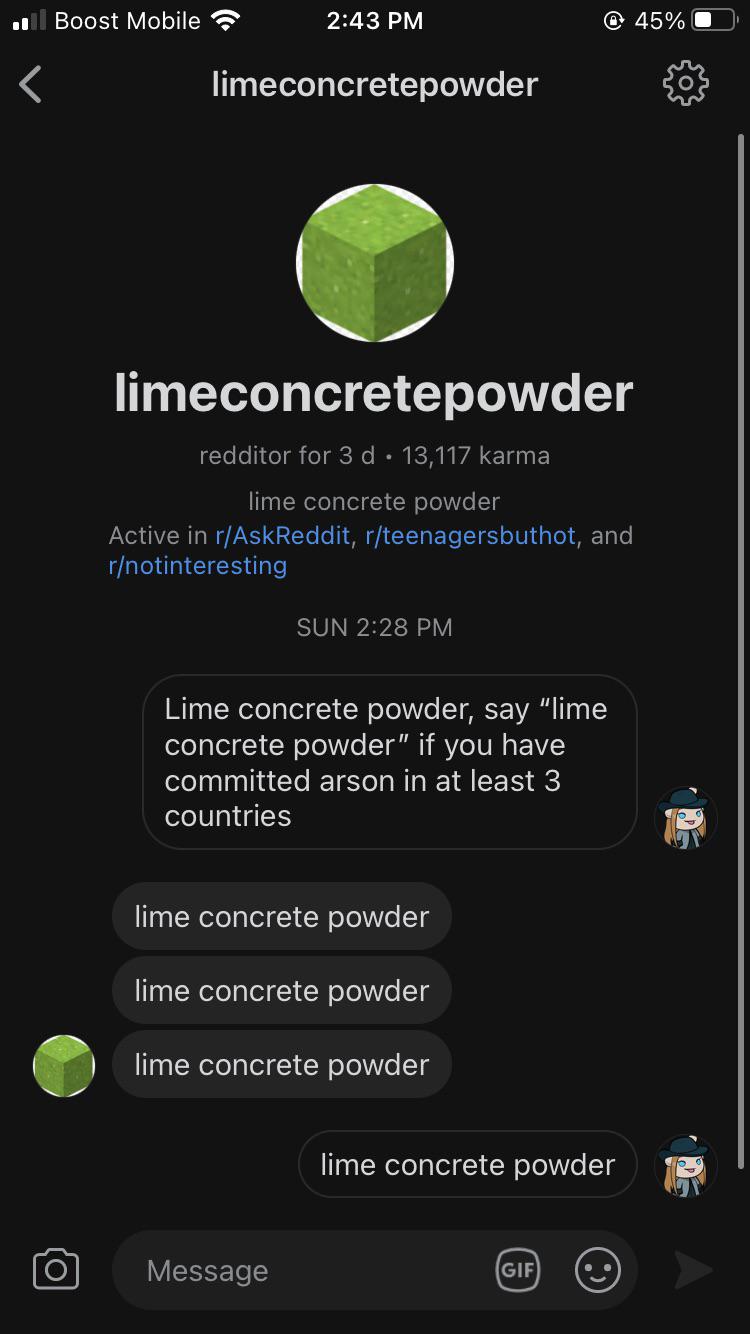 lime concrete powder (the arsonist) r/limeconcretepowder