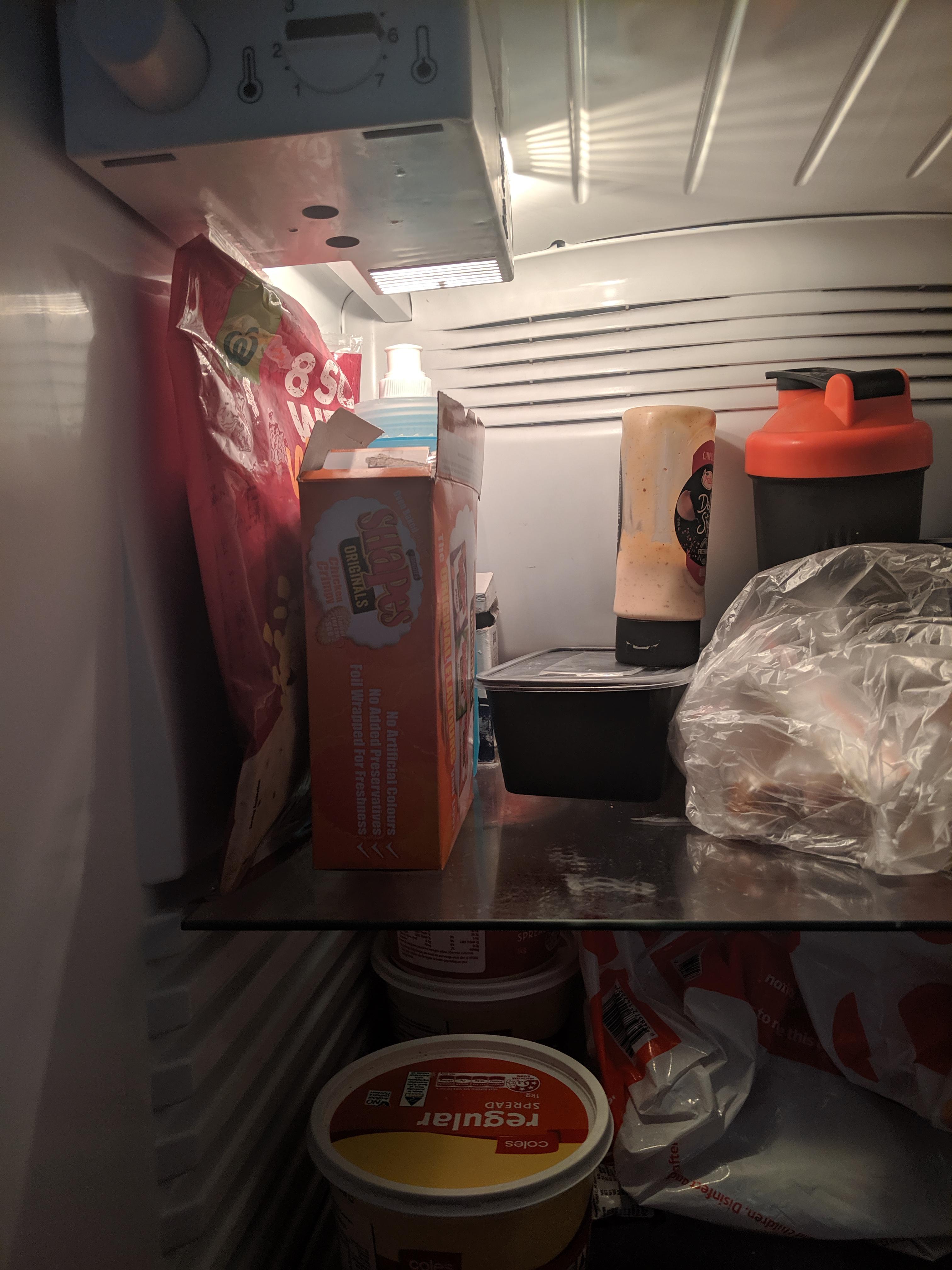 Saw this atrocity in my work fridge. Who puts Shapes in the fridge