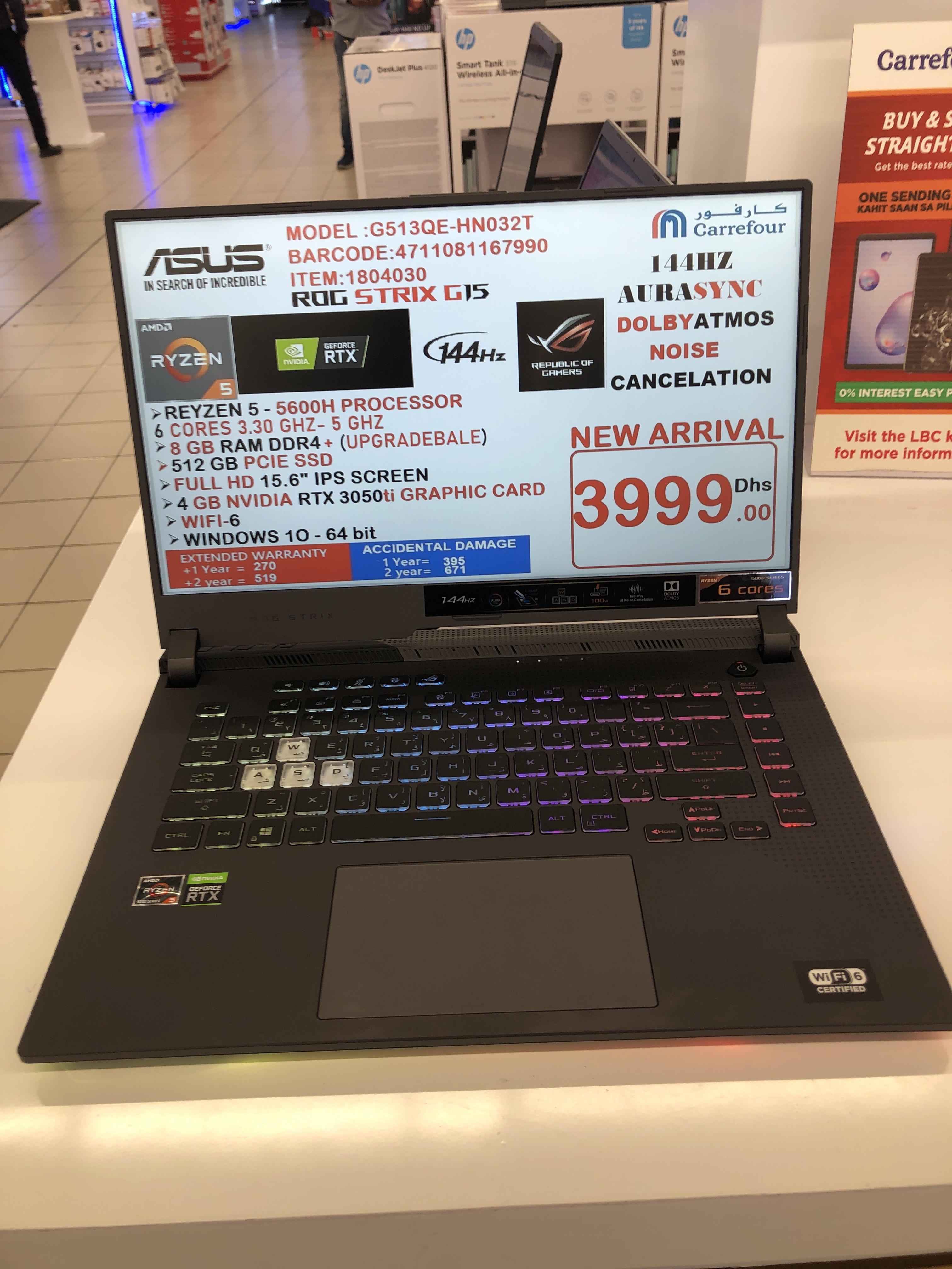 The Asus laptop everyone wanted is in stock at carrefour r/DubaiGaming