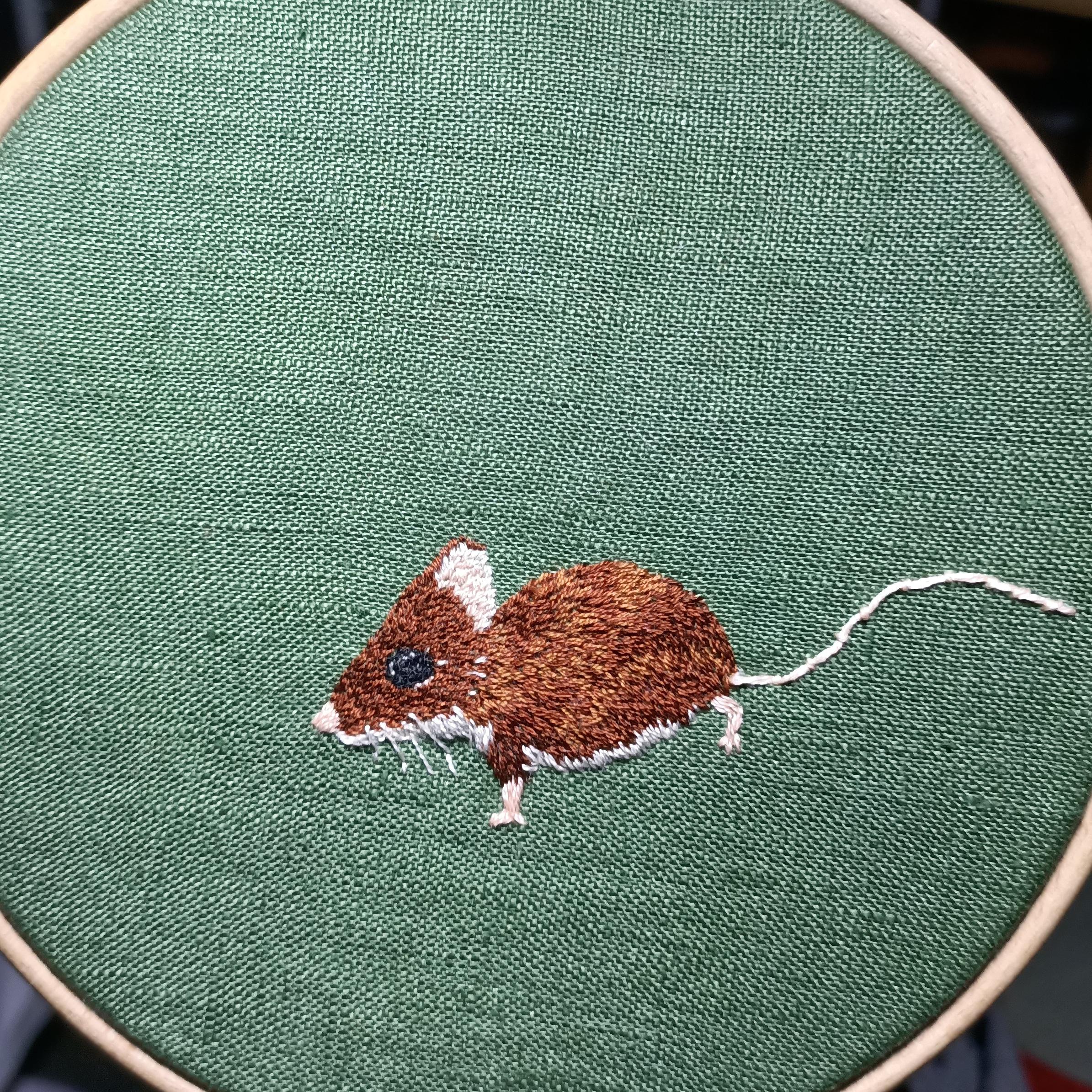 I'm hand embroidering a quilt for my toddler. Pray for me lol r