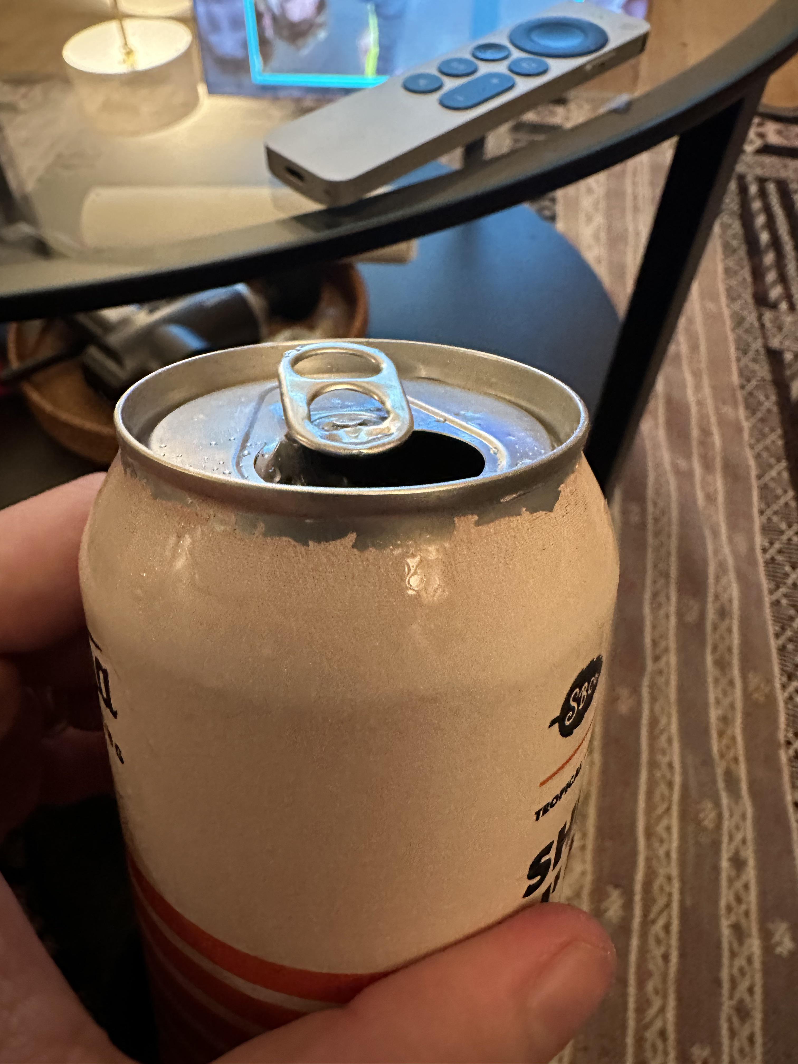 I found white paint chips in my mouth and it turns out my beer was