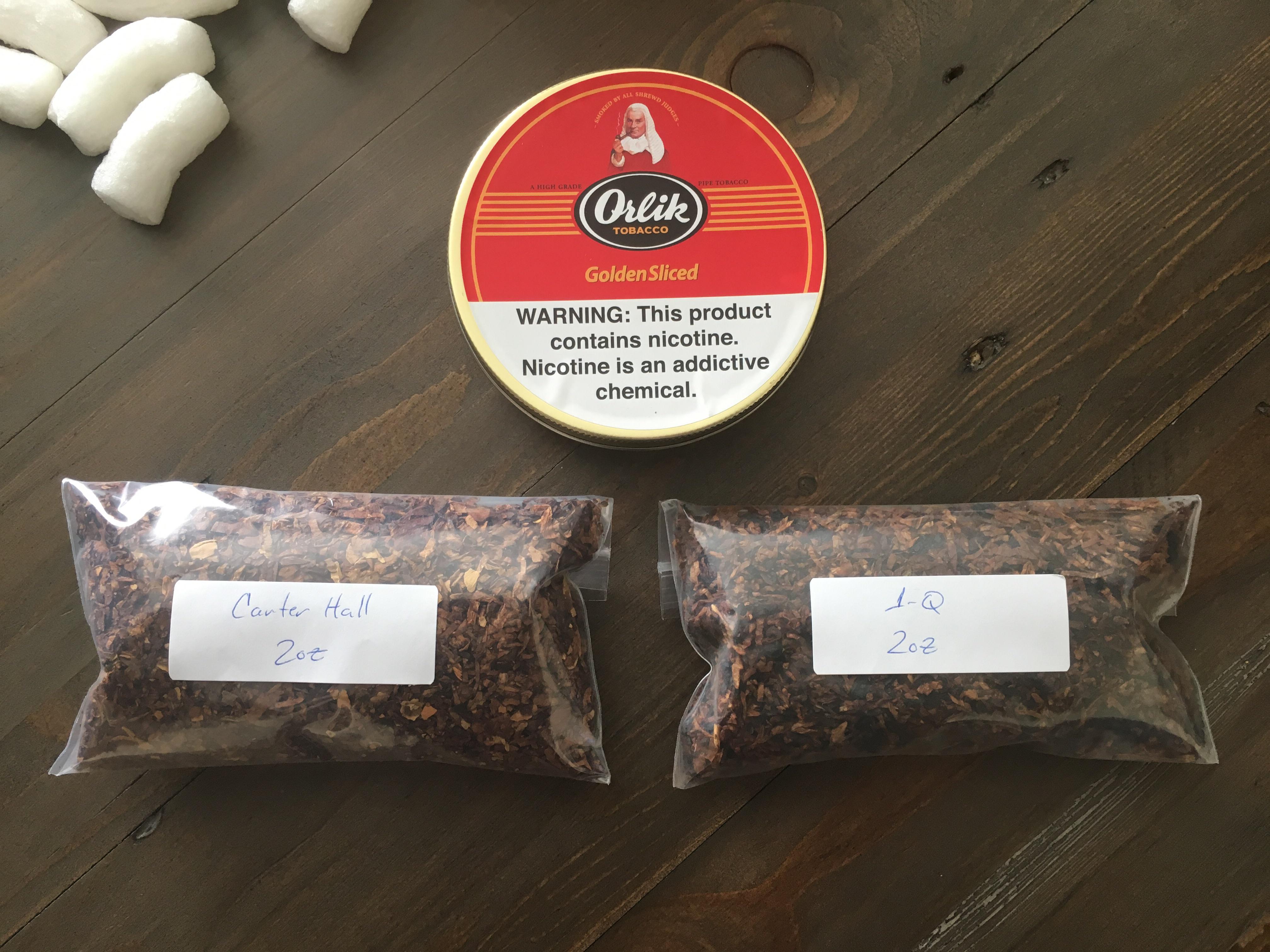 My very first shipment of pipe tobacco from 4Noggins has arrived to me