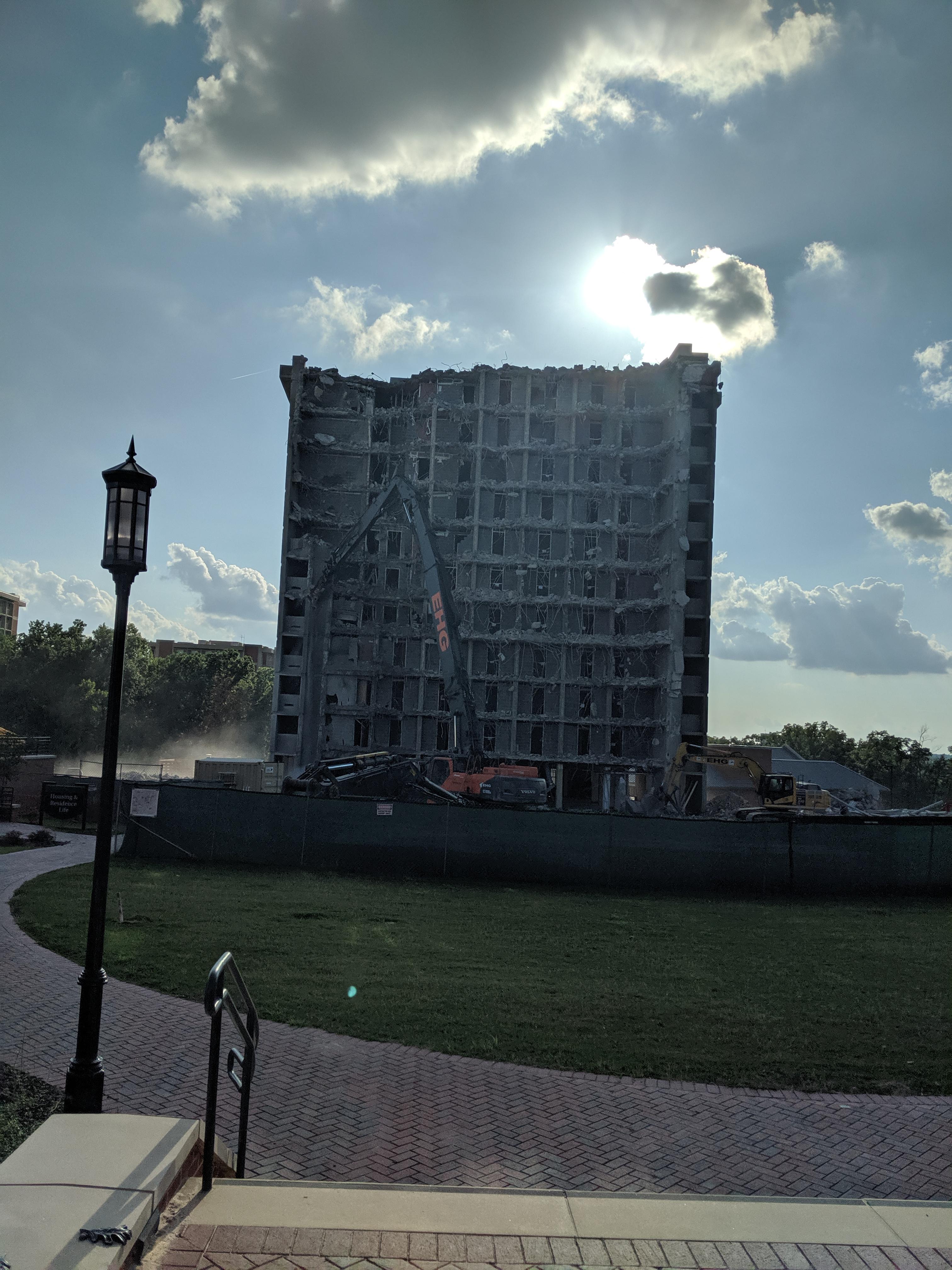 Moore Hall demolition progress r/UNCCharlotte