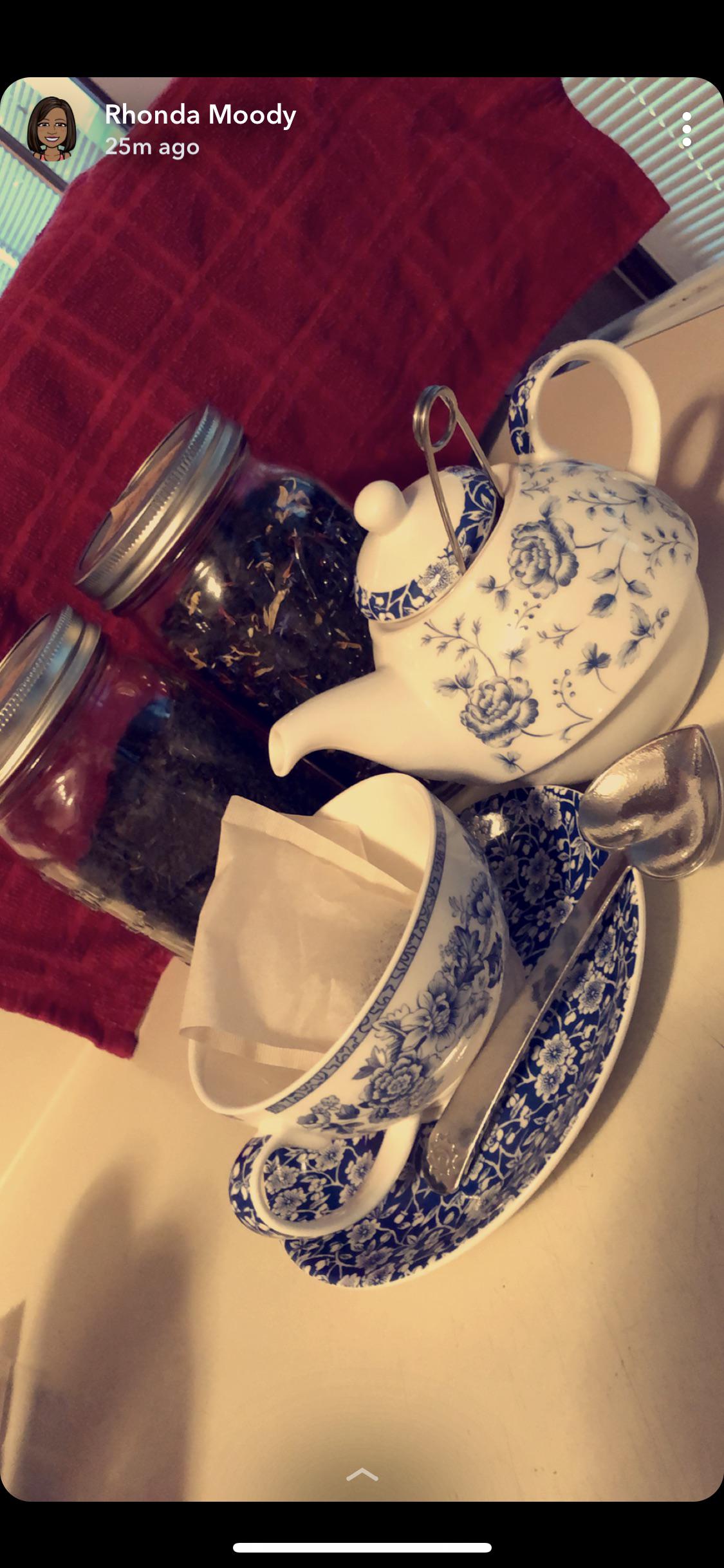 Nerves are frazzled. Soothed myself with Earl Grey in the cup