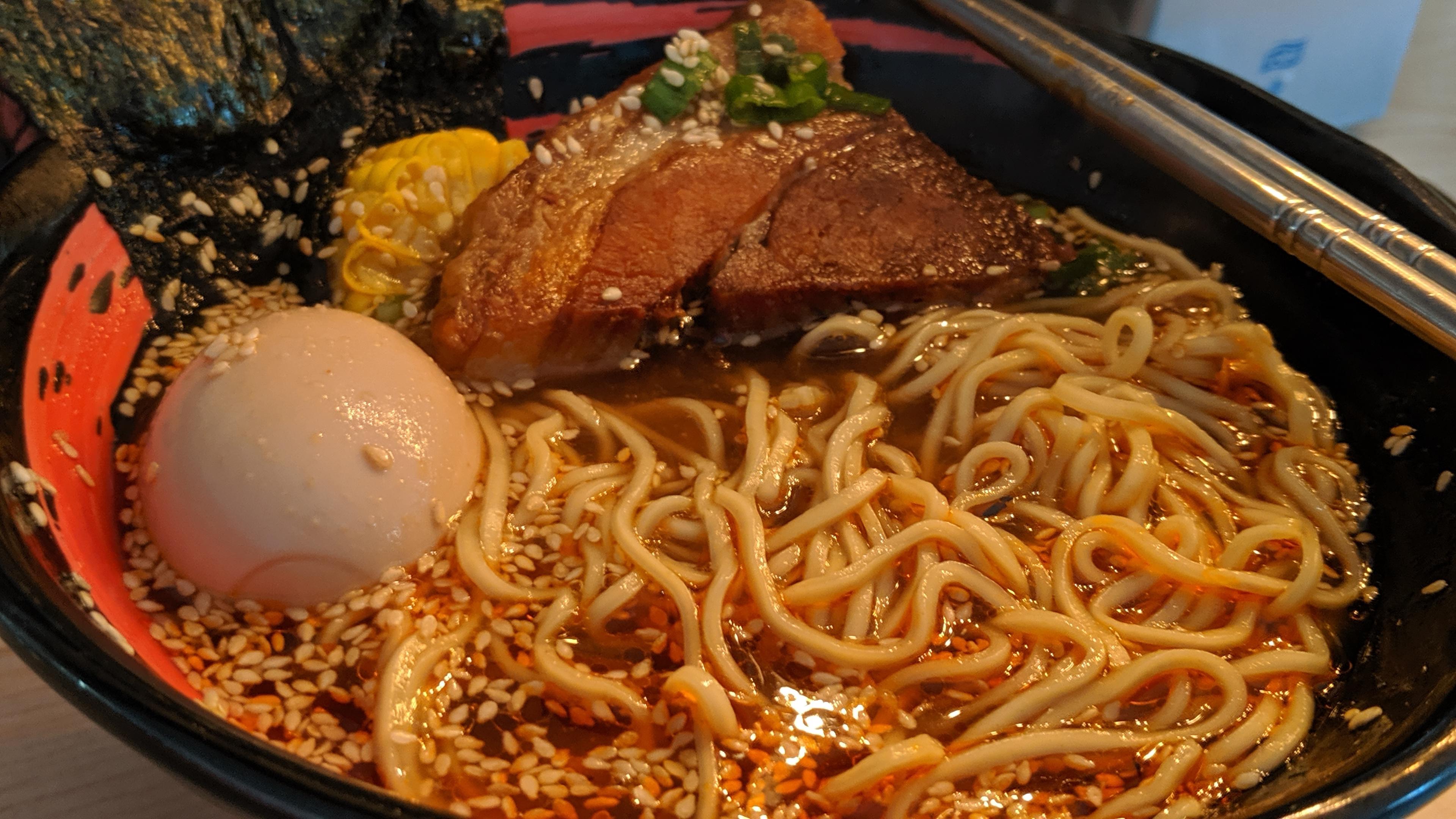 Tonkotsu ramen on a cold, rainy day from Wood street ramen. r/ramen