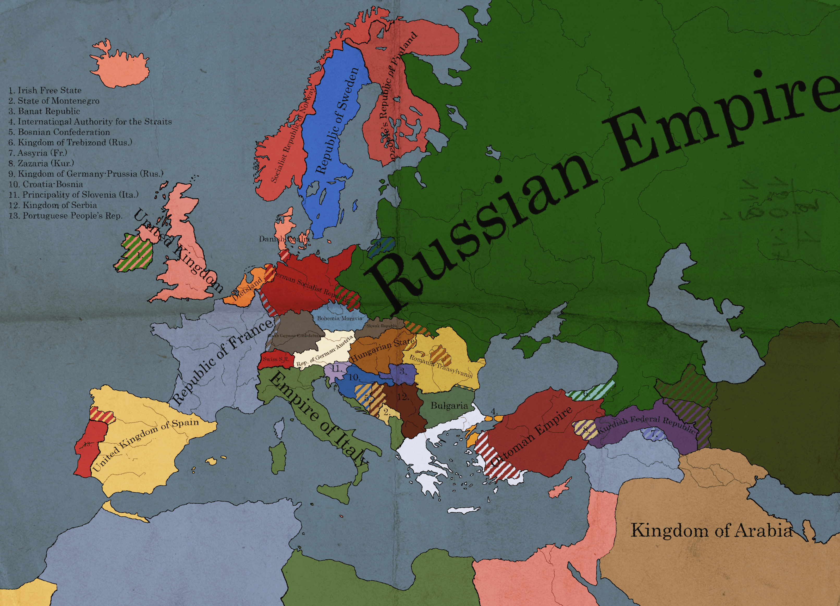 Alternate Entente Victory in WW1 imaginarymaps