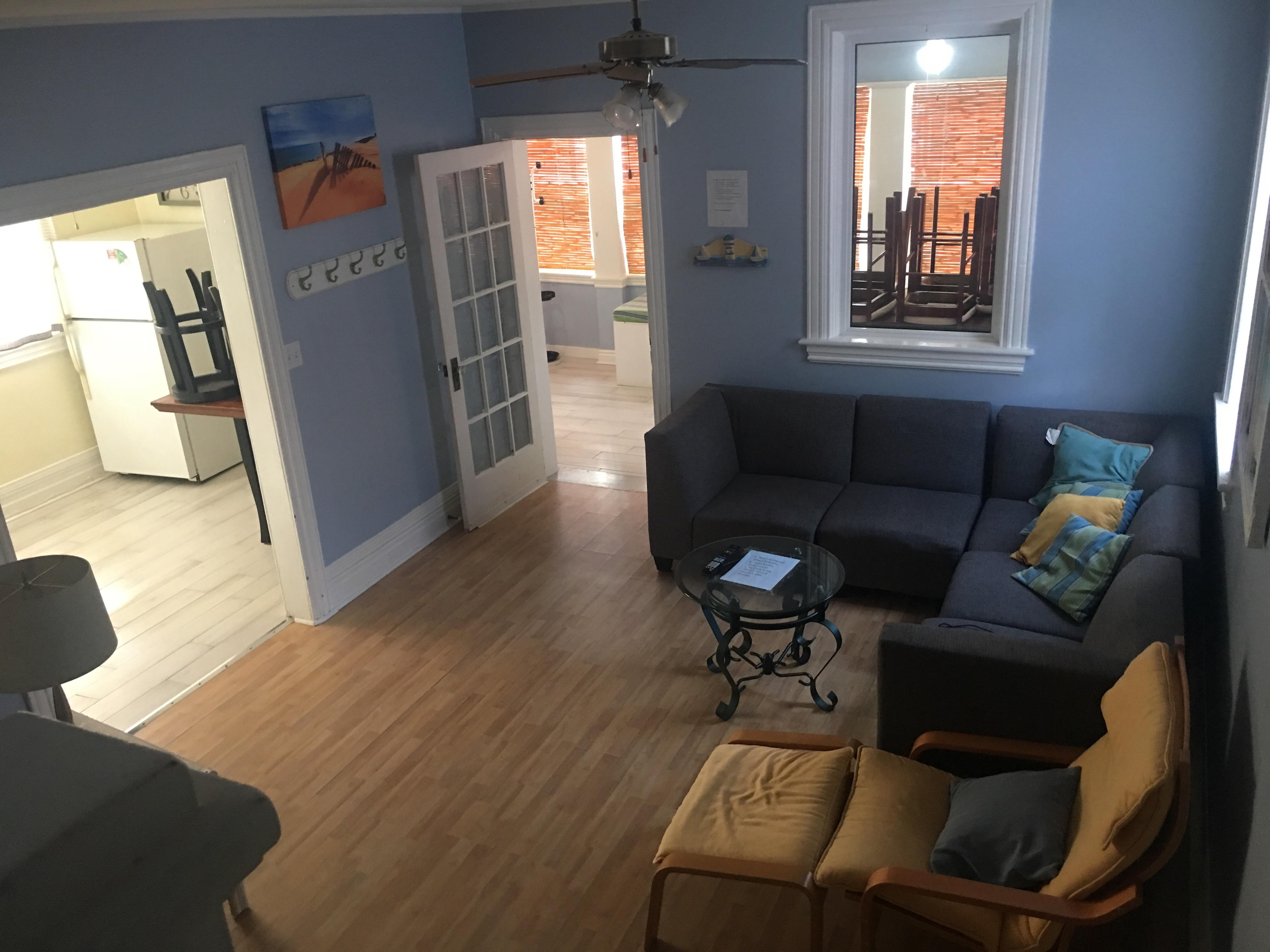 Design challenge the (powder blue!) furnished rental. Ideas for