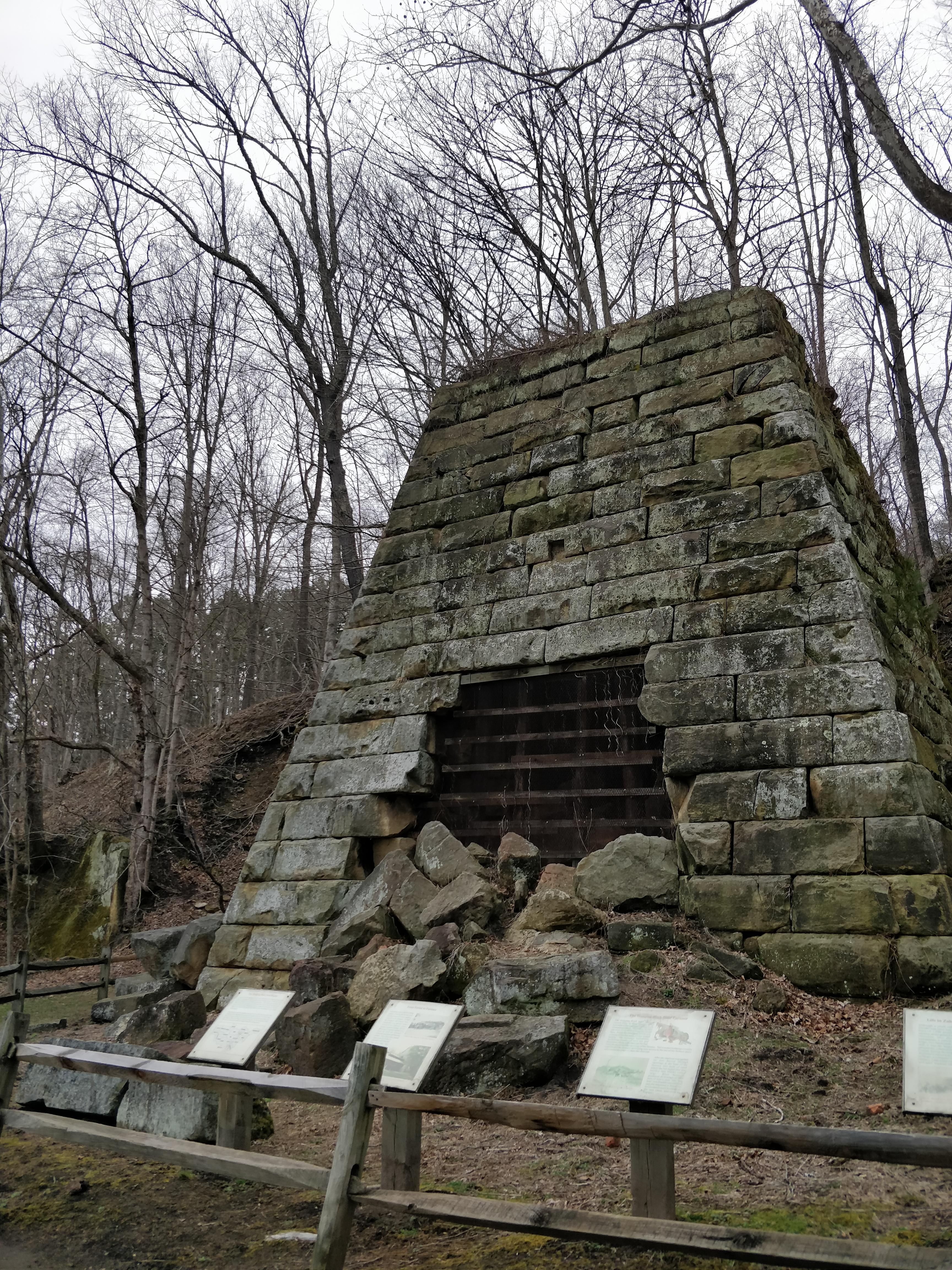 The Hope Furnace, a charcoal iron furnace. Zaleski, OH. Active 1854