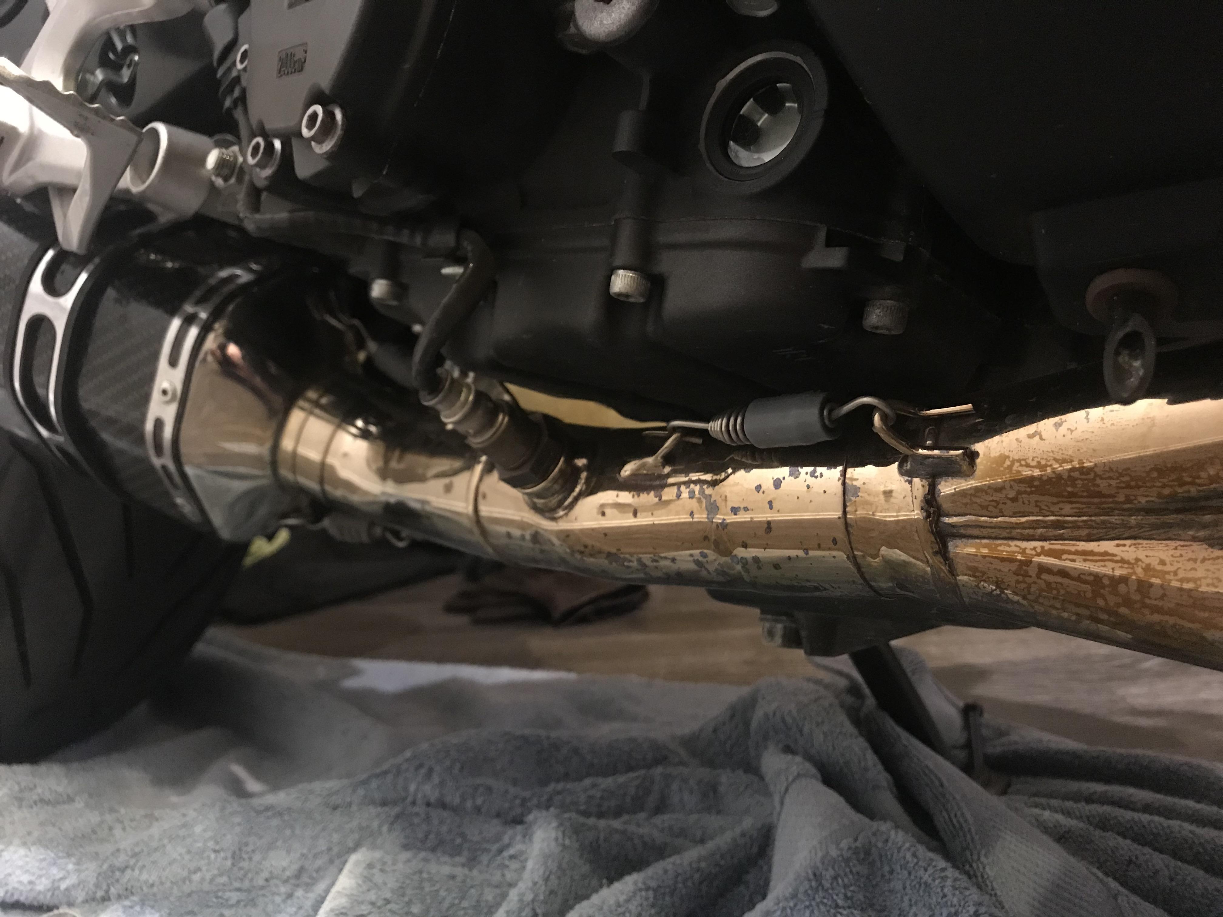Best way to clean spotty exhaust? Details in comments : motorcycles