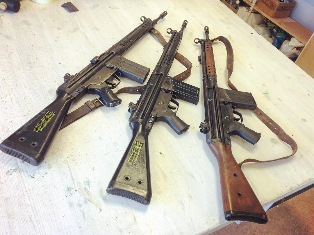 Custom LCT G3 trio! Some of the rifles I have modded with real parts for a couple of friends