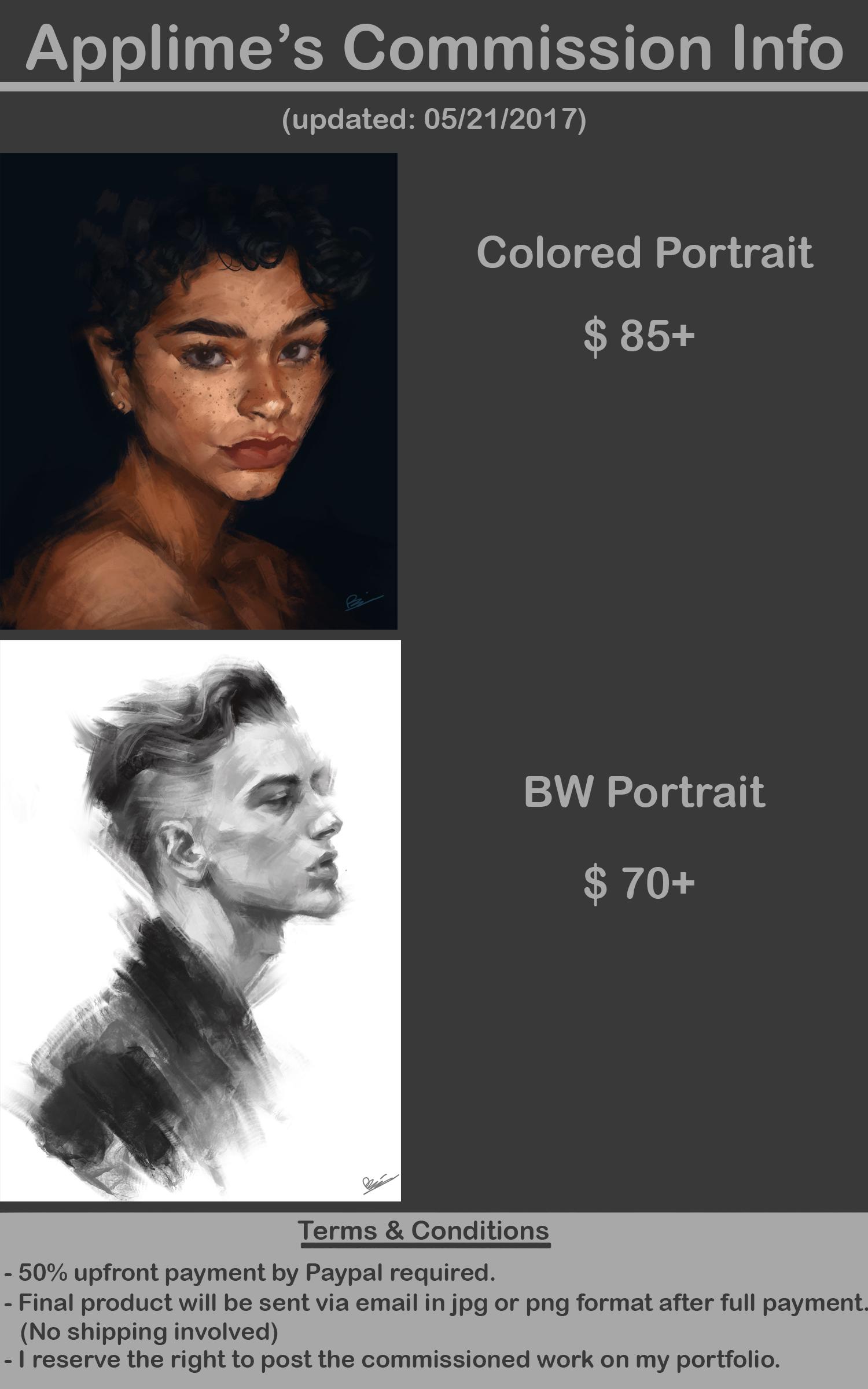 [For Hire] Digital Portrait Commissions r/HungryArtists
