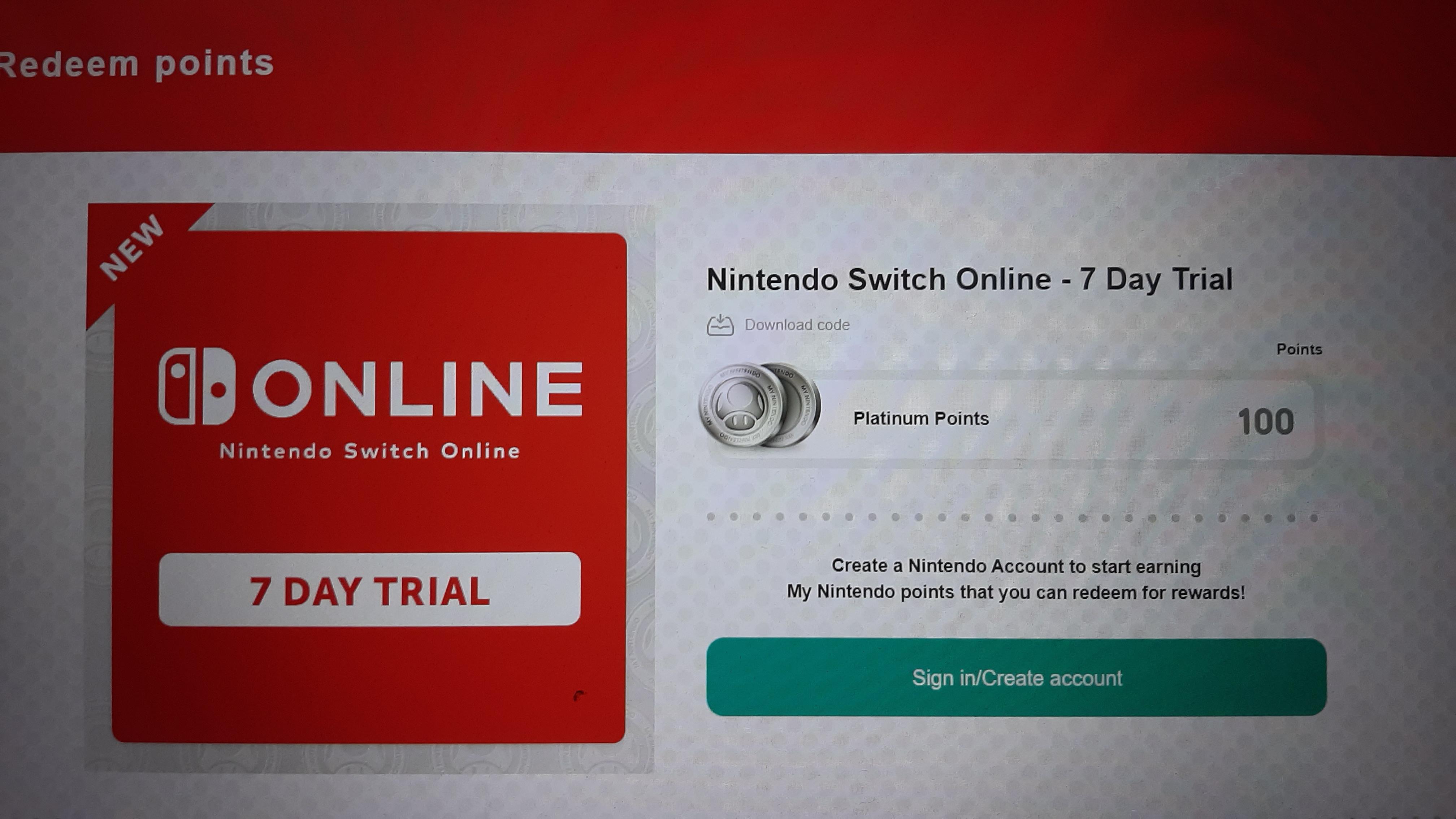 You can redeem a Nintendo Switch Online trial even if you've done the