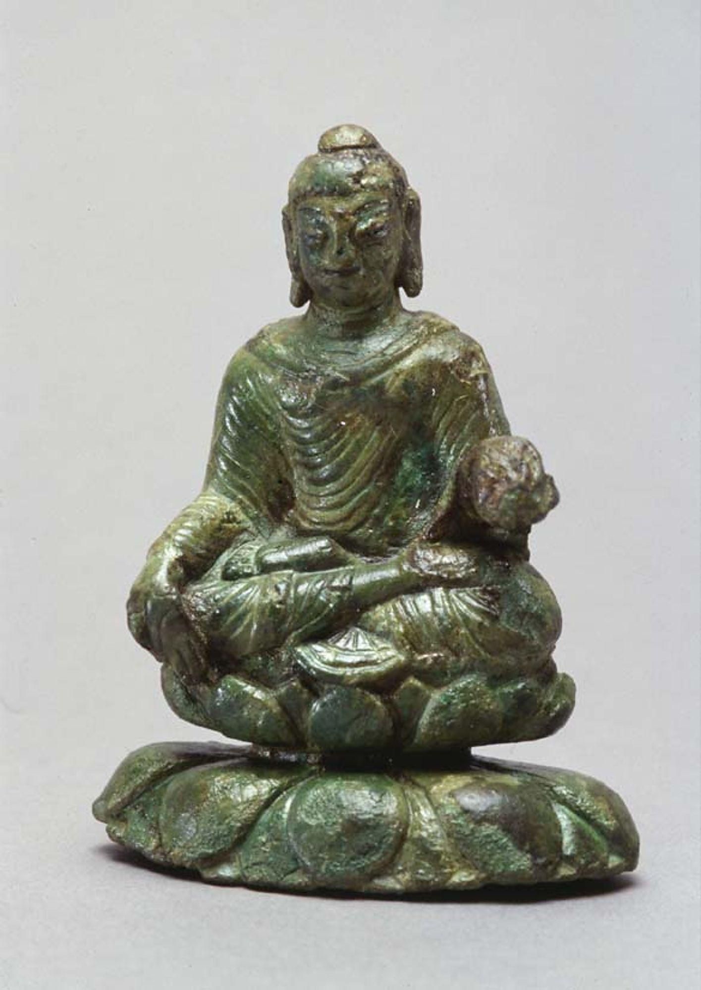 Small Buddha statuette from North India (1400 years old) found in