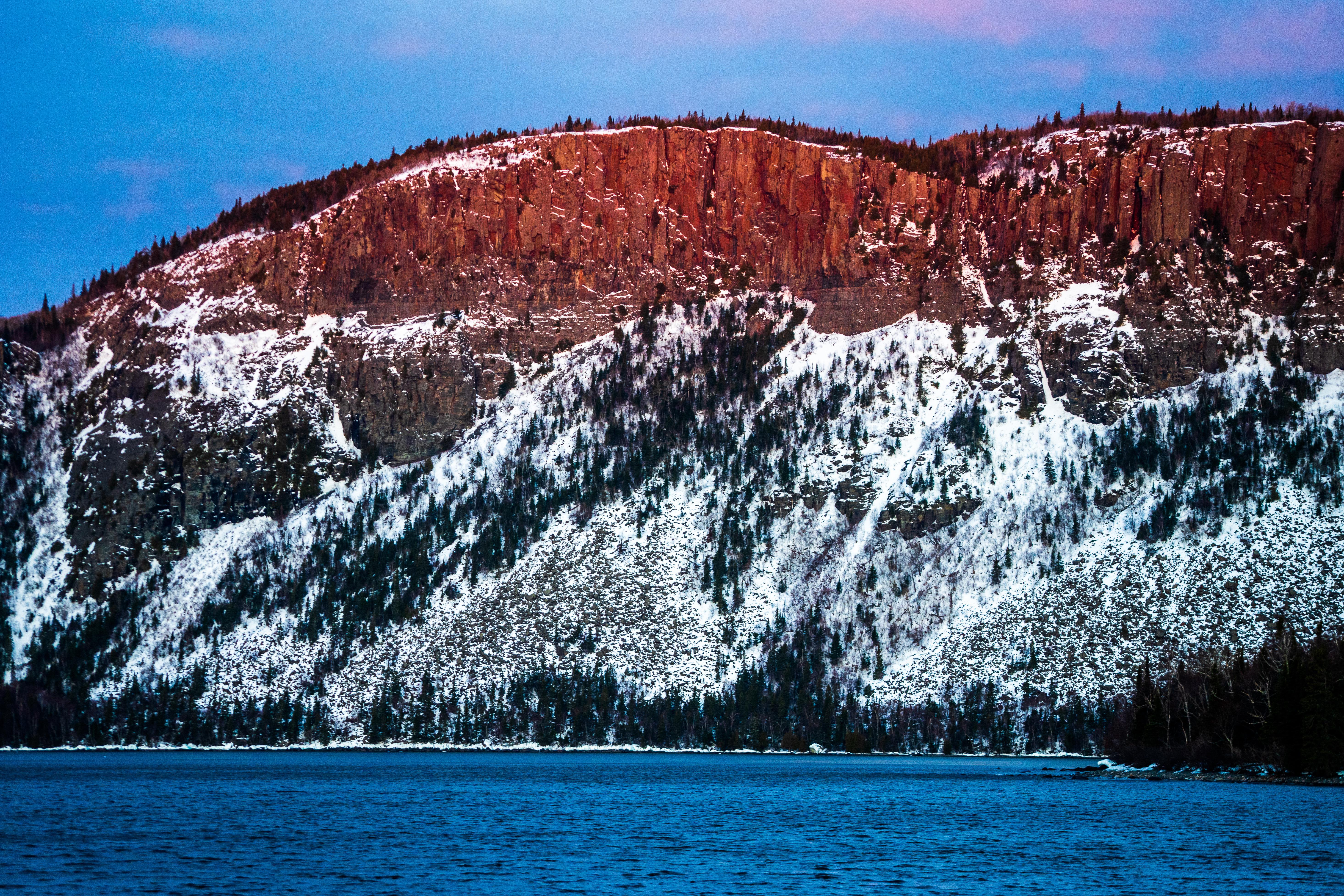Early morning light hitting the rock formation named “The Sleeping