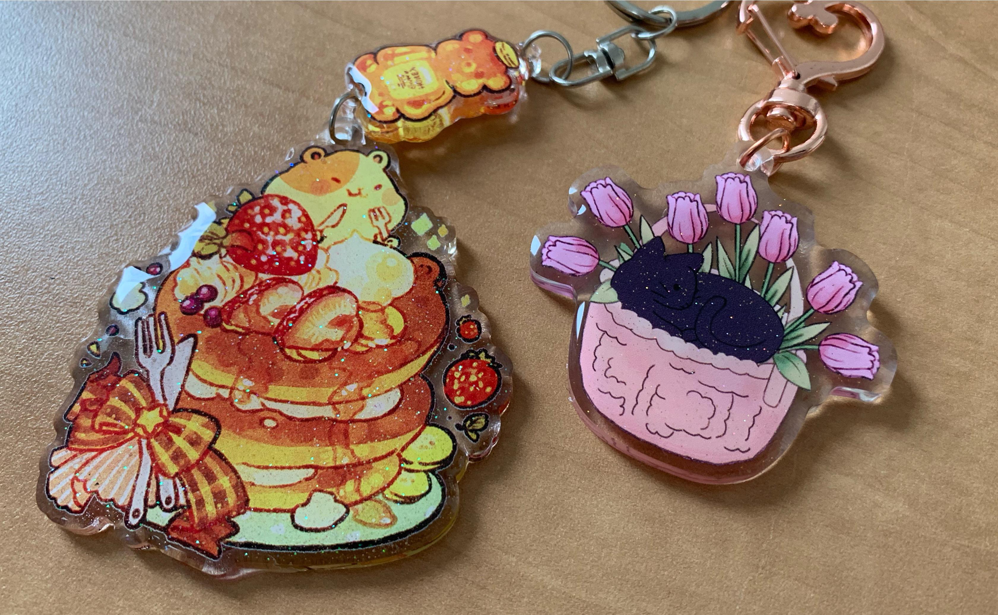 First time using resin. I wanted to “dome” the keychain with glitter