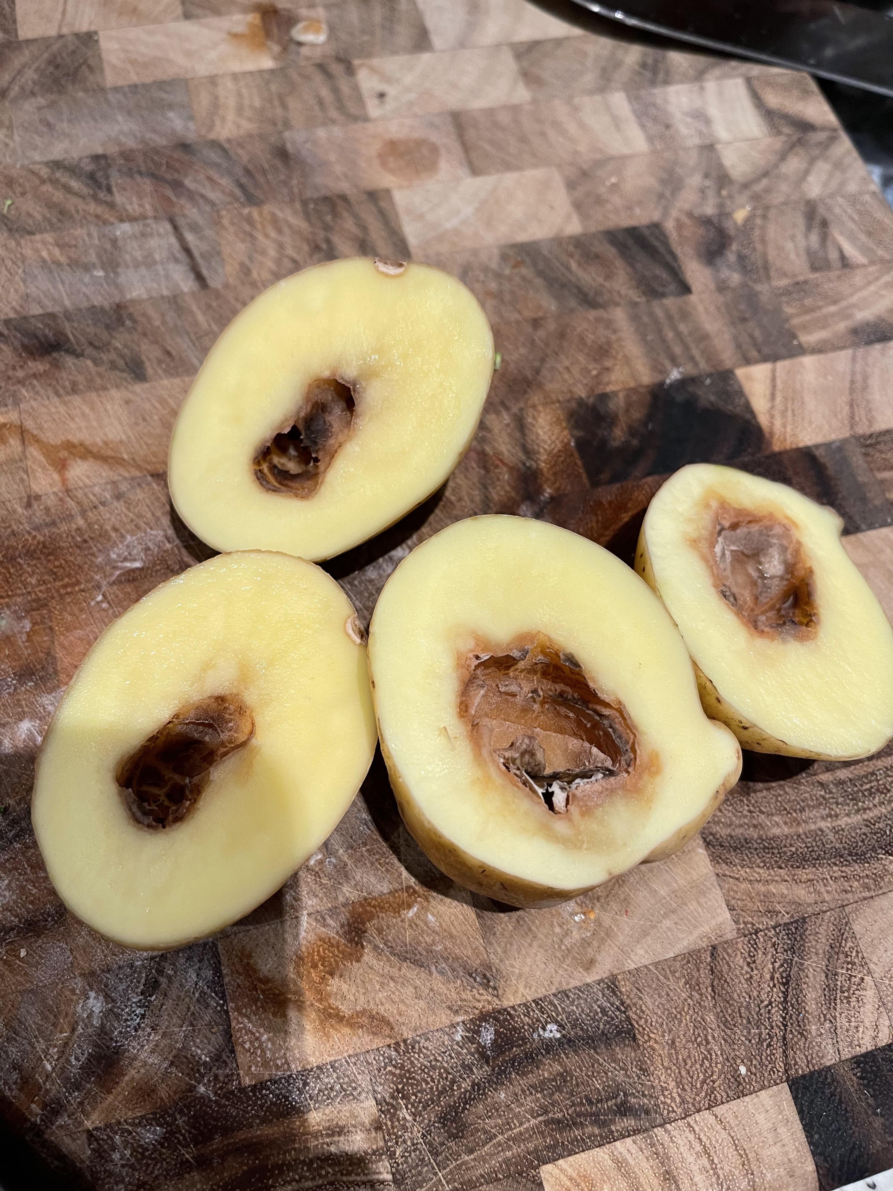 Help! Potatoes brown inside? Anyone have any answers on what has