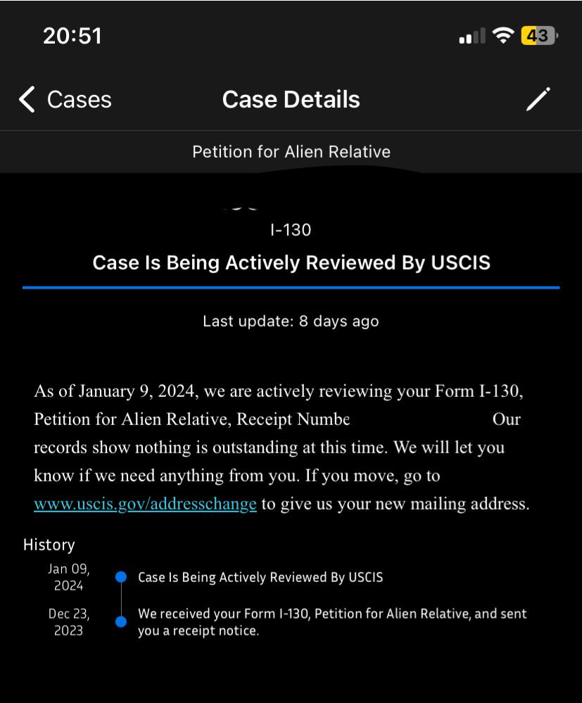 Case is being actively reviewed by USCIS after submitting 17 days?! r