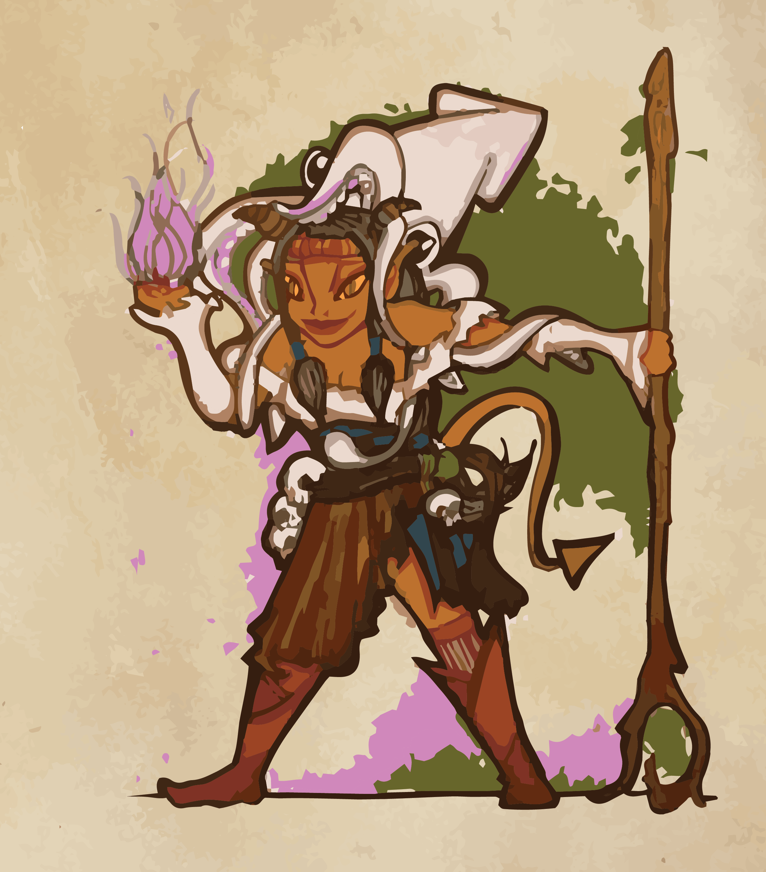 [OC][ART] Tiefling Warlock mind controlled by a squid r/DnD