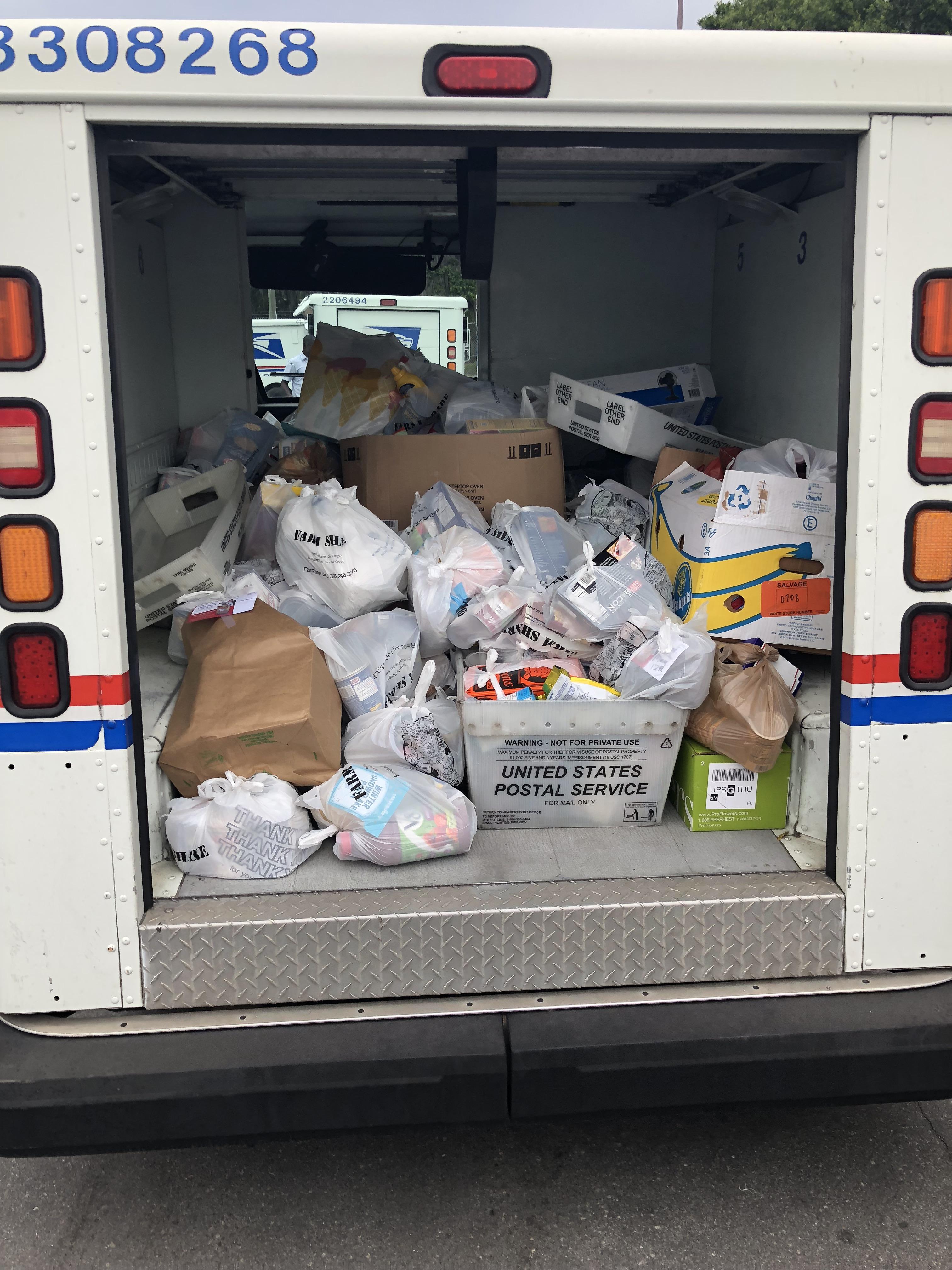 Successful food drive today. r/USPS