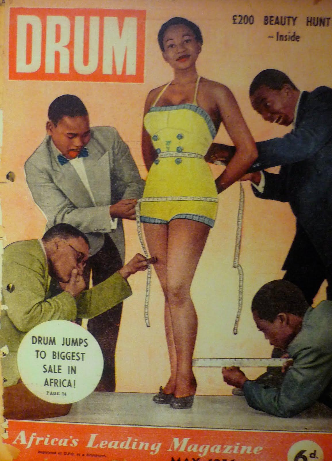 The May 1956 cover of South Africa's famed DRUM magazine. r/OldSchoolCool