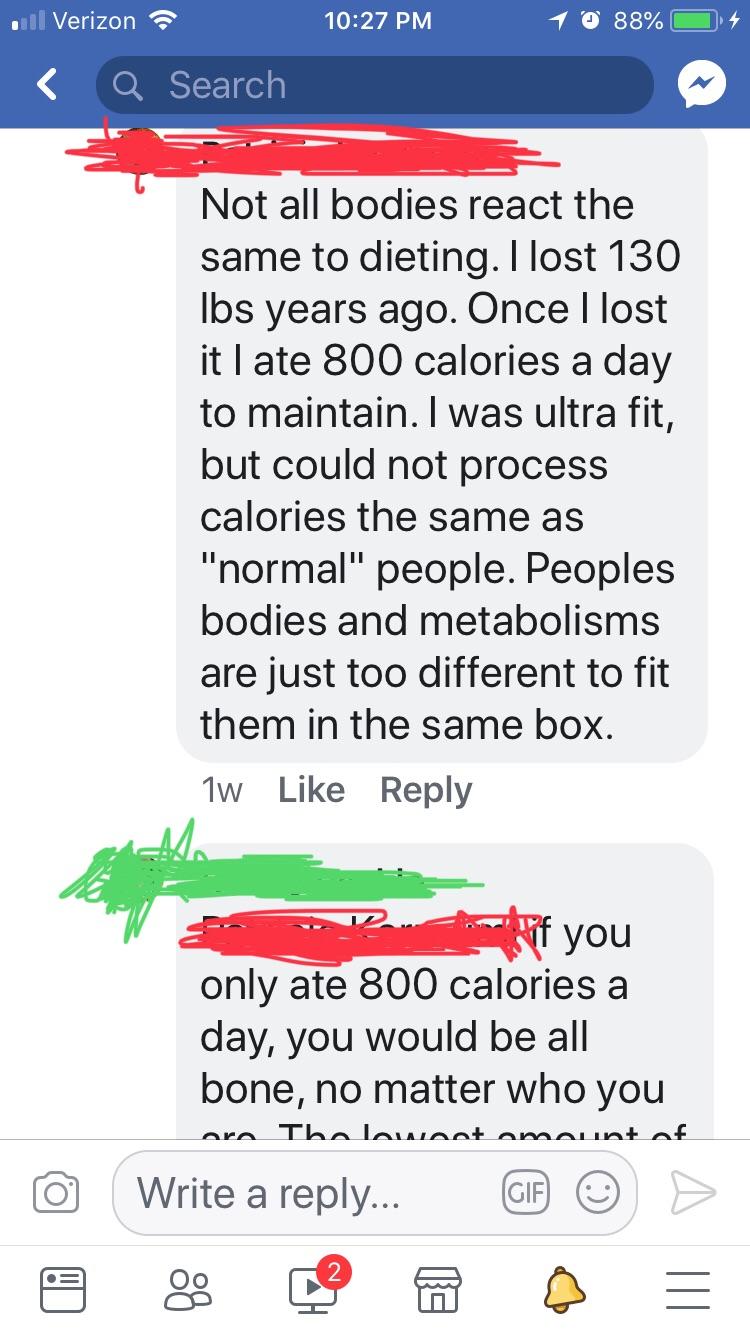 Because you can totally live off of 400 calories less than the least