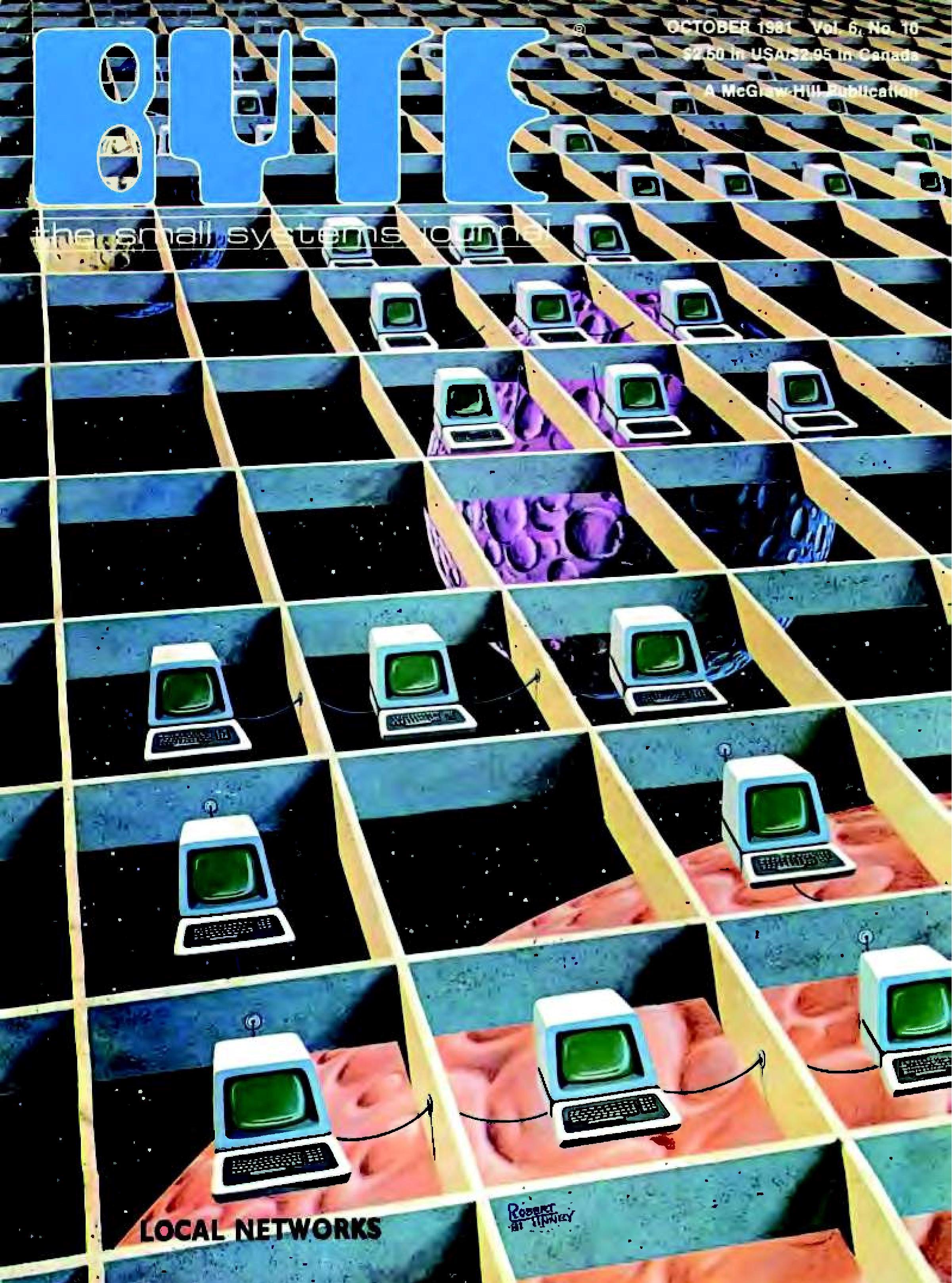 Cover of Byte Magazine, Vol 6, 10 (1981) r/RetroFuturism