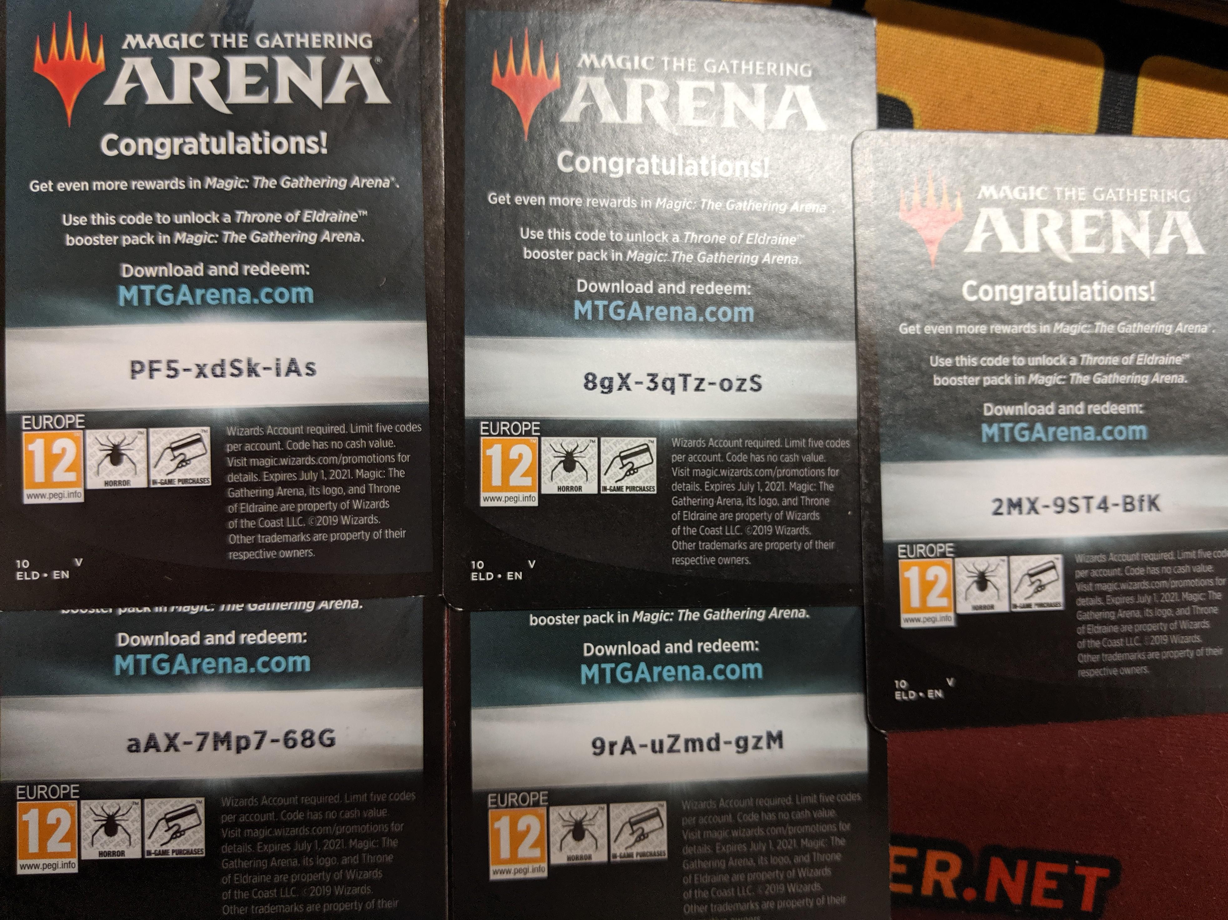 Pre release arena codes r/MagicArena