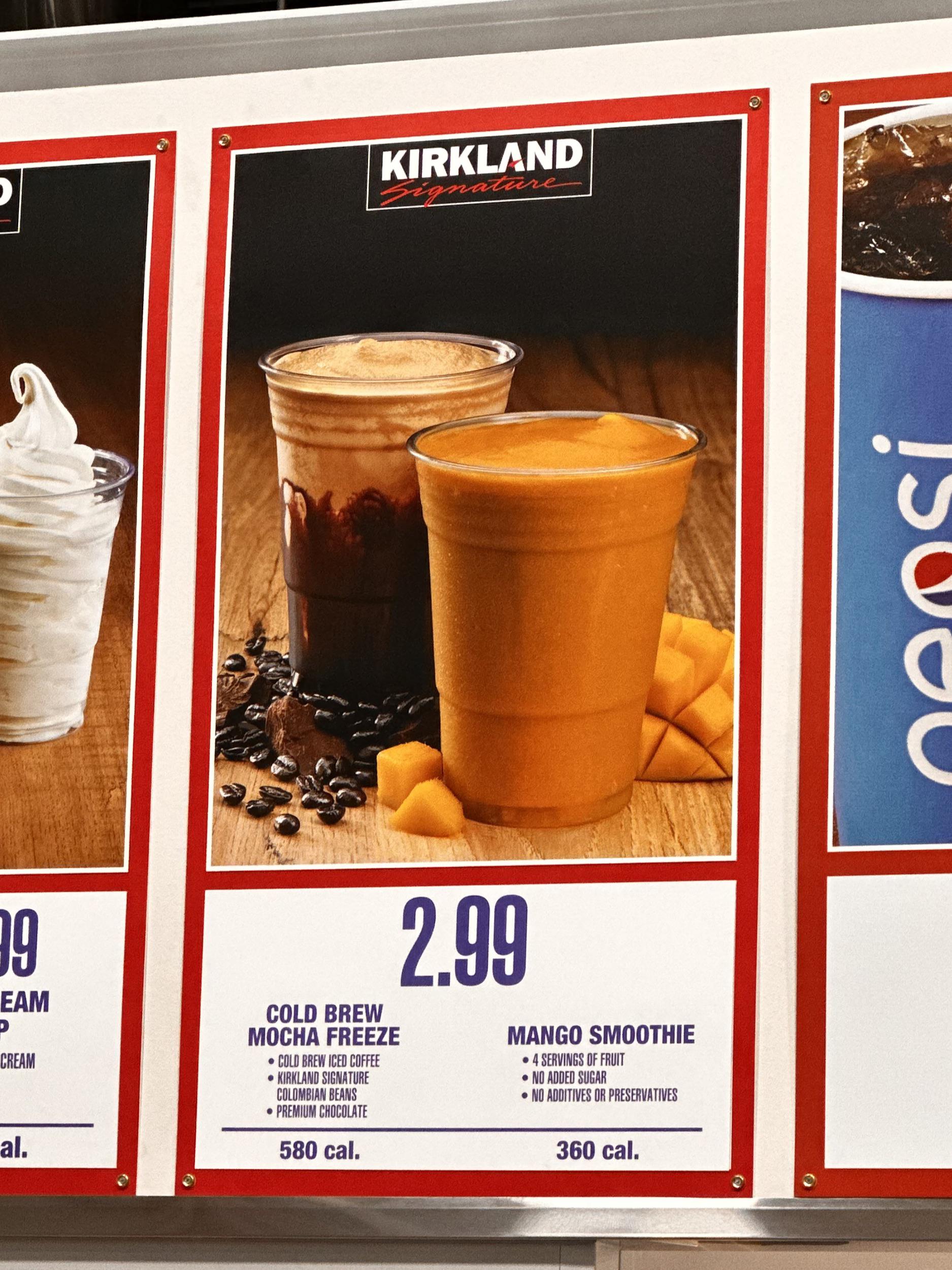First time seeing mango smoothie in Costco food court. Owasso, OK r/Costco