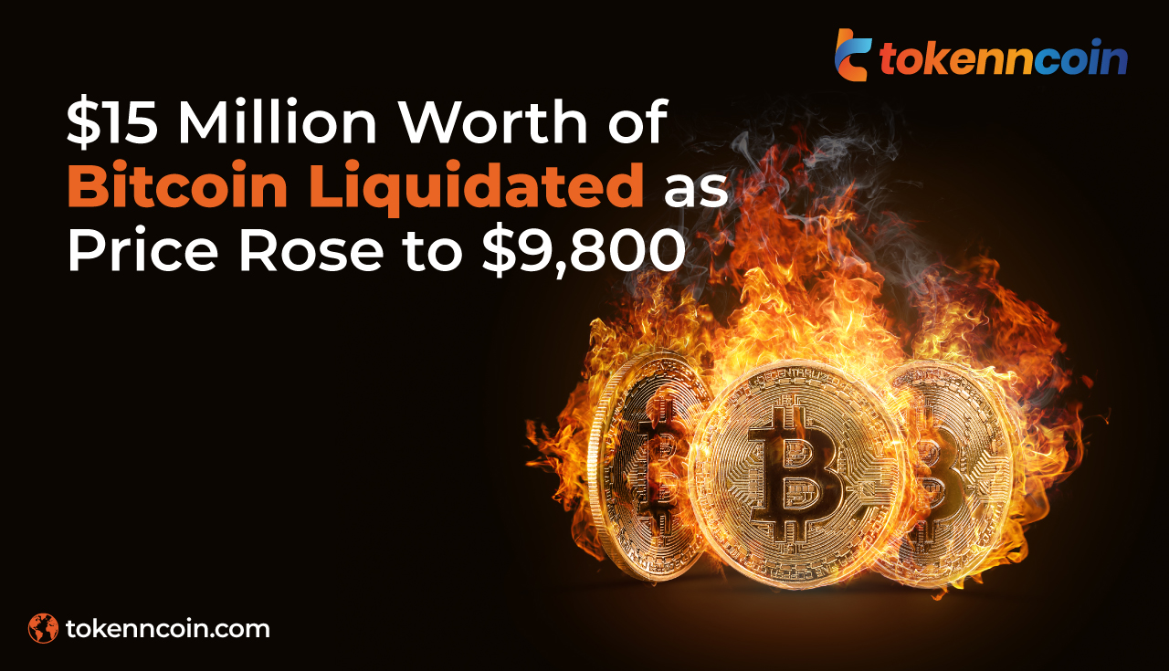 15 Million Worth of Bitcoin Liquidated as Price Rose to 9,800 r