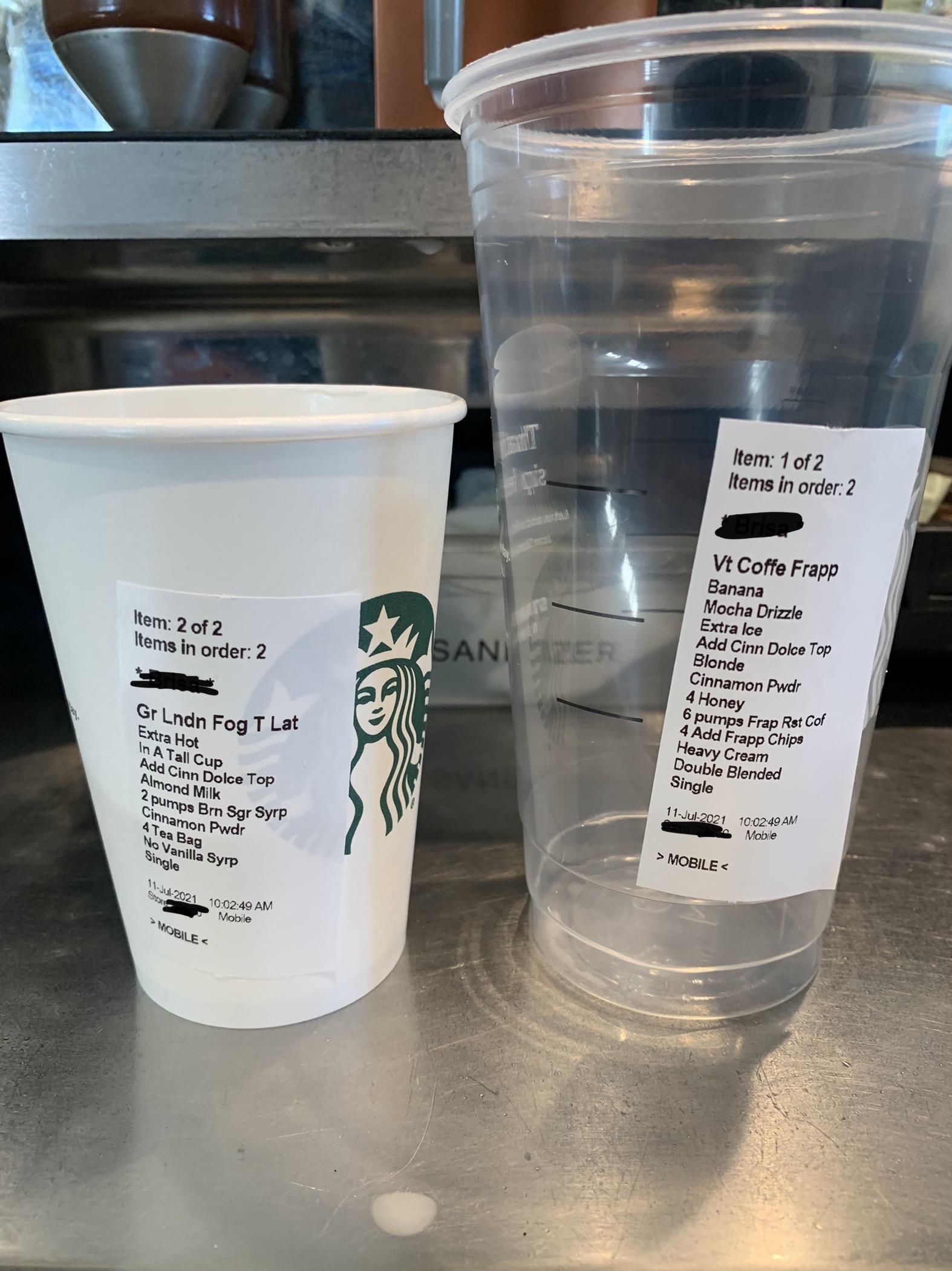 She does this everyday. Never the same drink, but different drinks as