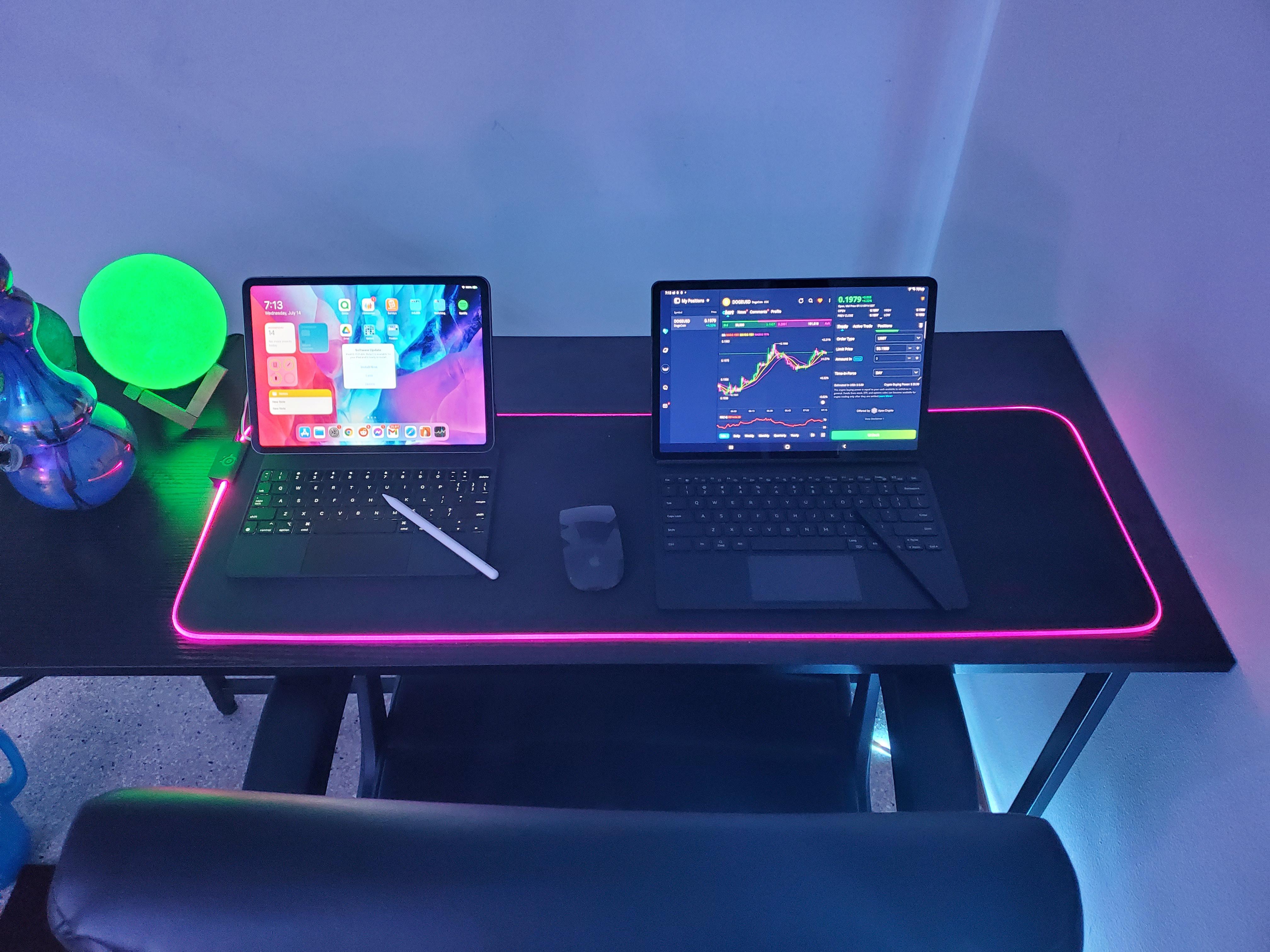 New tablet setup in office. Ipad and galaxy S7 r/desksetup