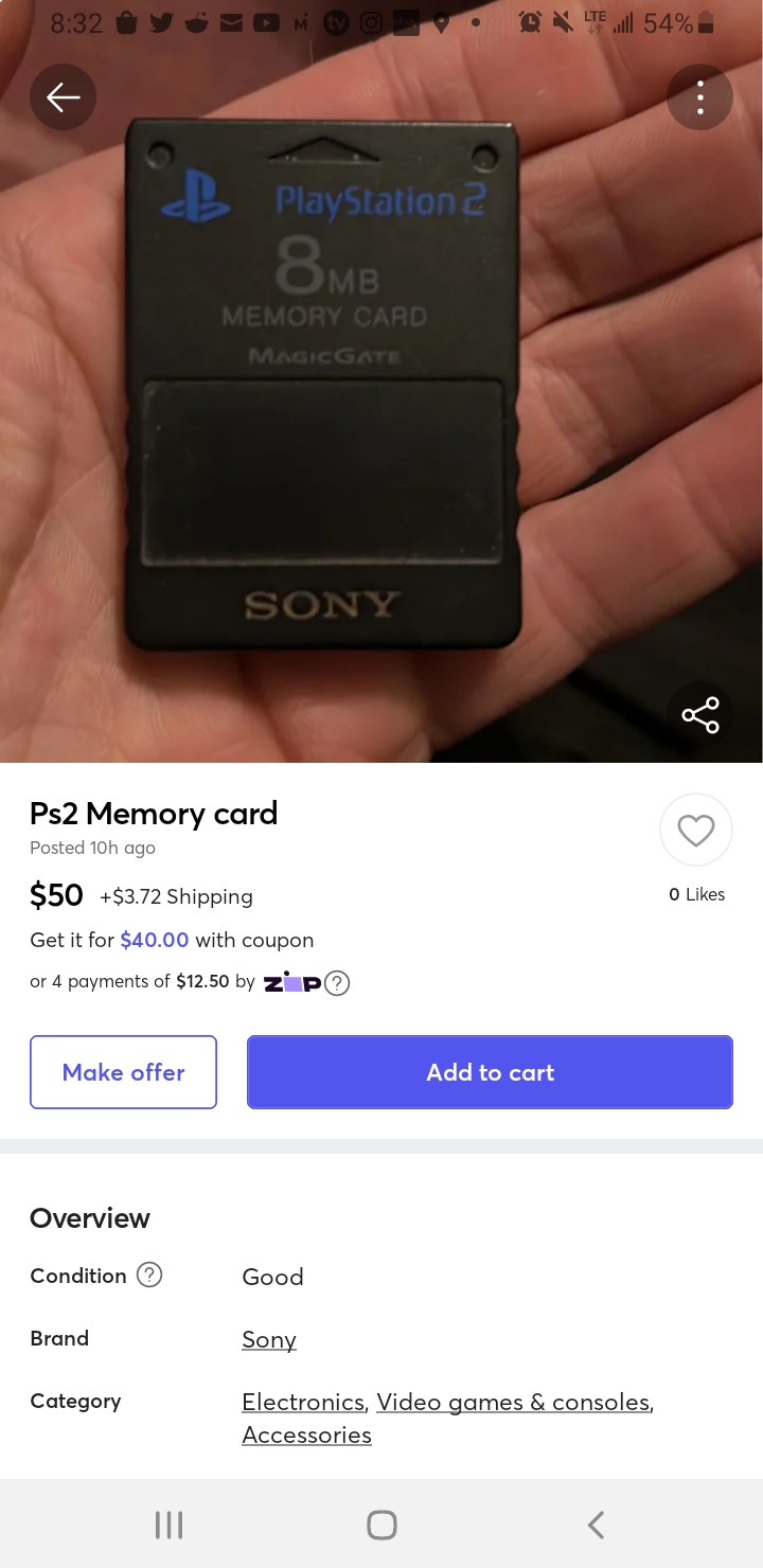 ah yes a memory card. r/Shittygamecollecting
