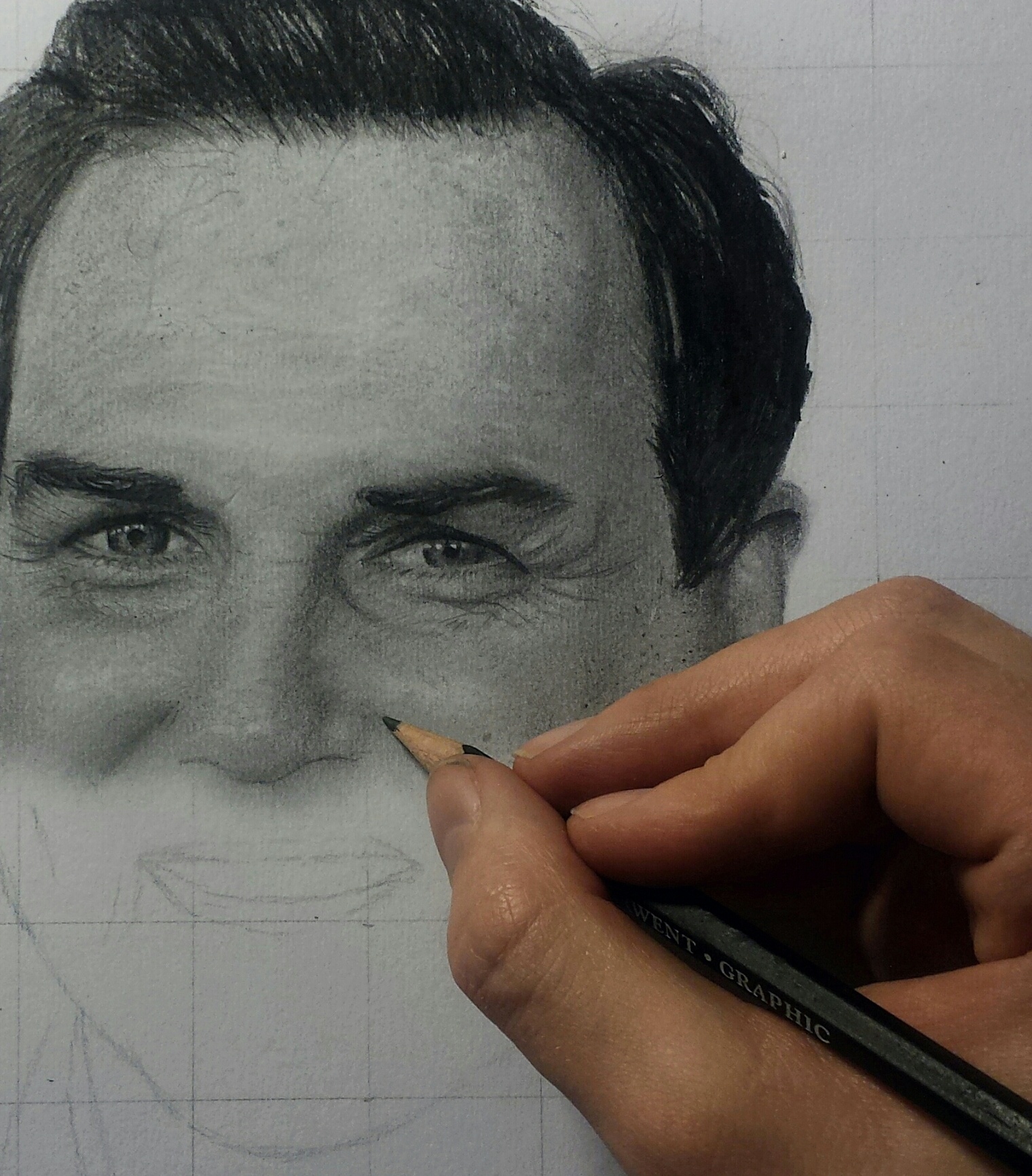 Norm Macdonald in progress drawing