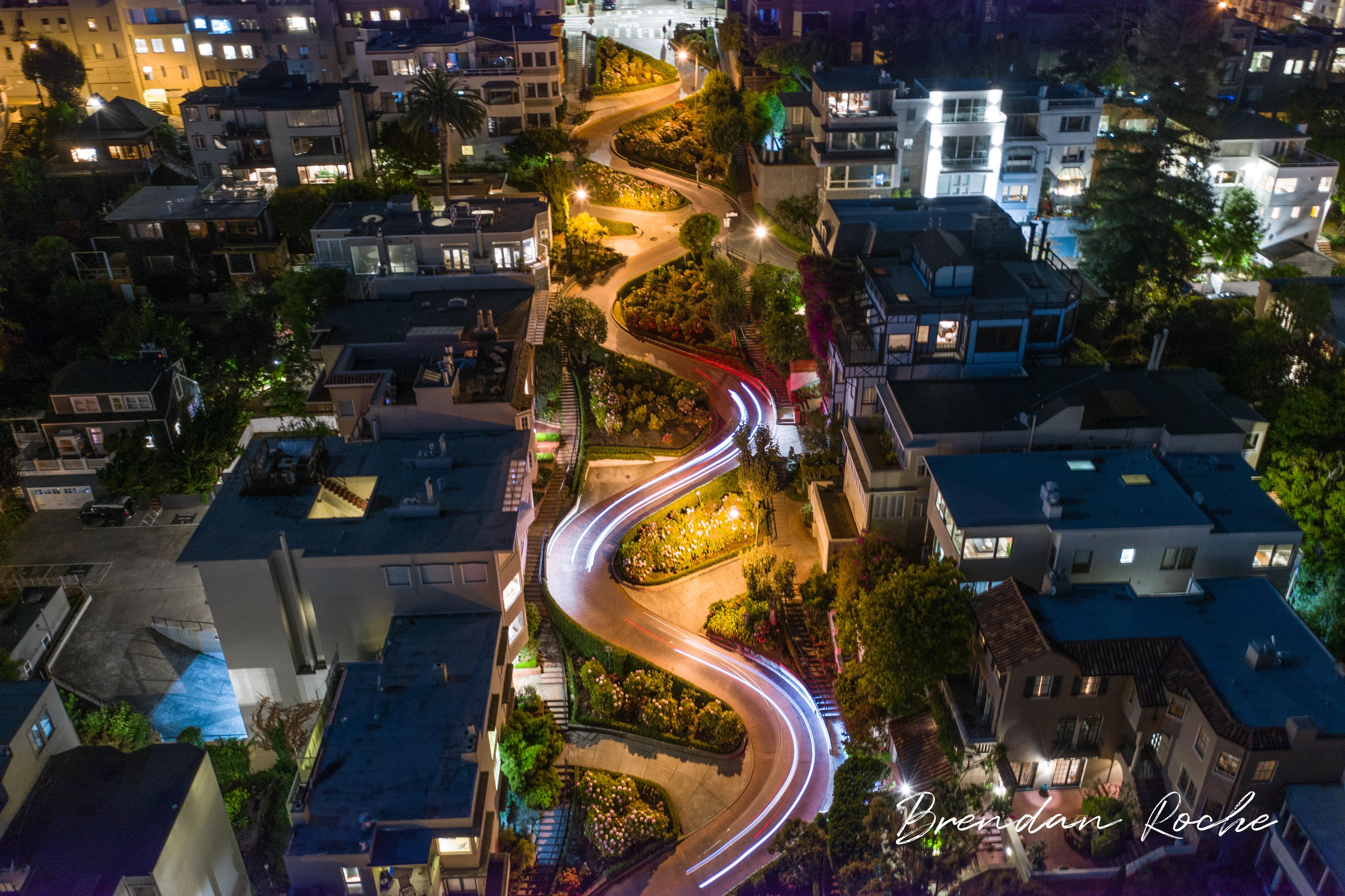 An aerial view of Lombard Street! r/sanfrancisco