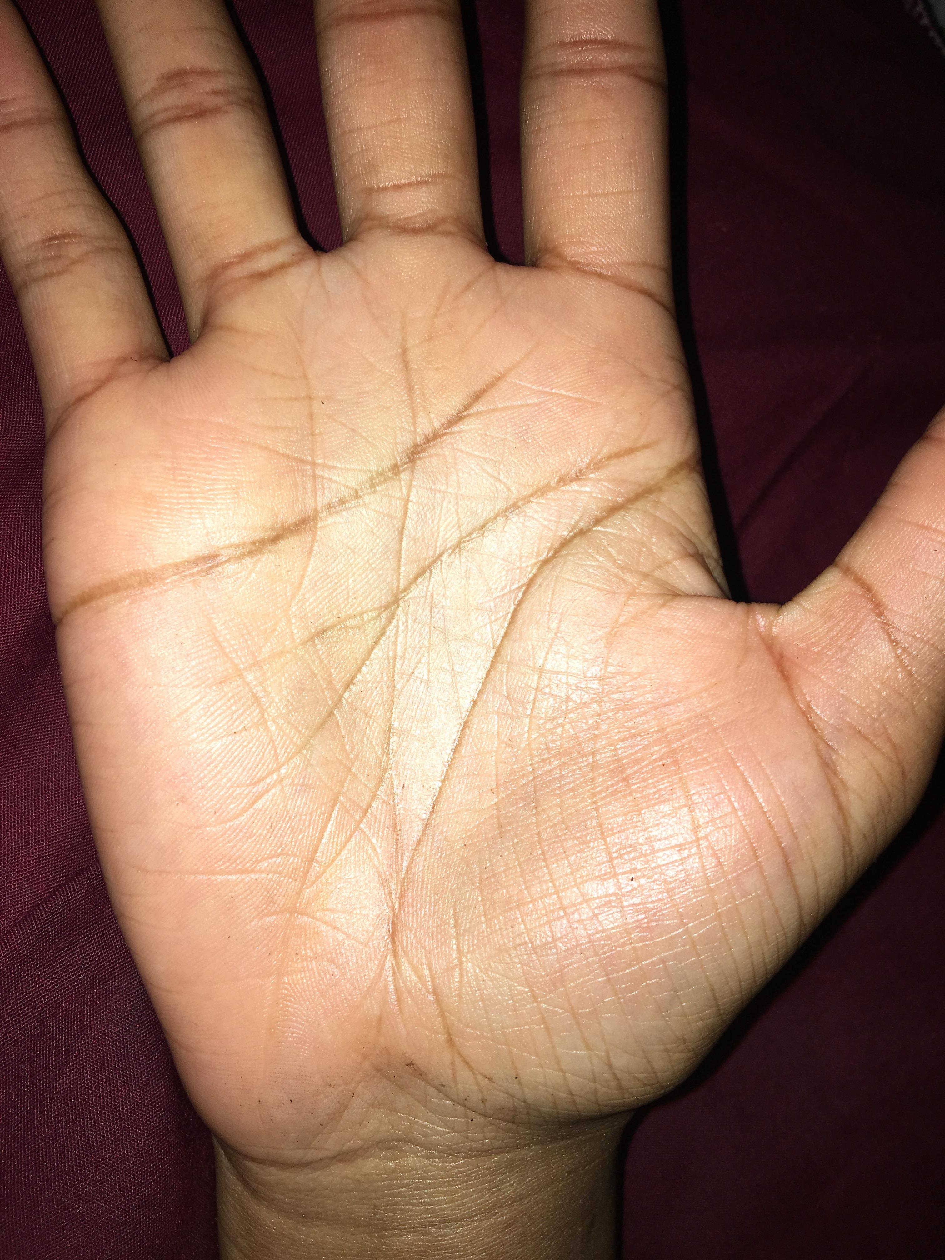 Can someone read my palm and tell me what the forks on my heart and career line mean?? r/palmistry